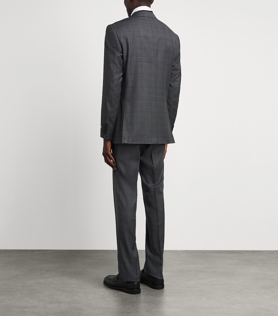 Canali Mens Super 150’s Wool Check 2-Piece Suit Multi Image 5