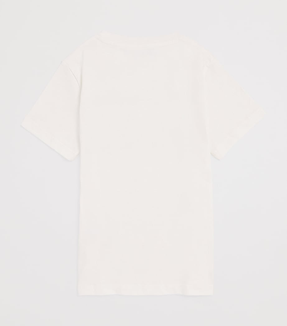 Cotton Logo T-Shirt (6-14 Years) 2W100-WHITE+BLACKGLD Image 2