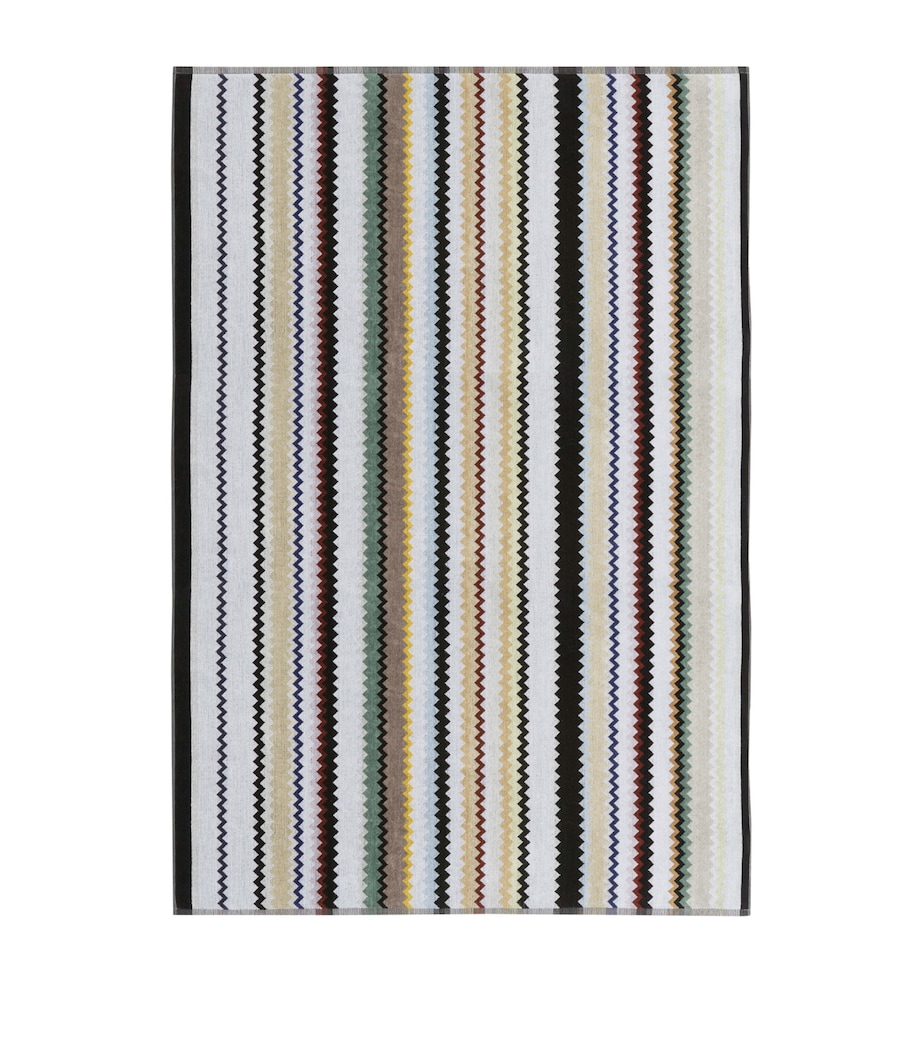 Missoni Home Curt Bath Sheet (100cm x 150cm) Black Multicolor Image 1