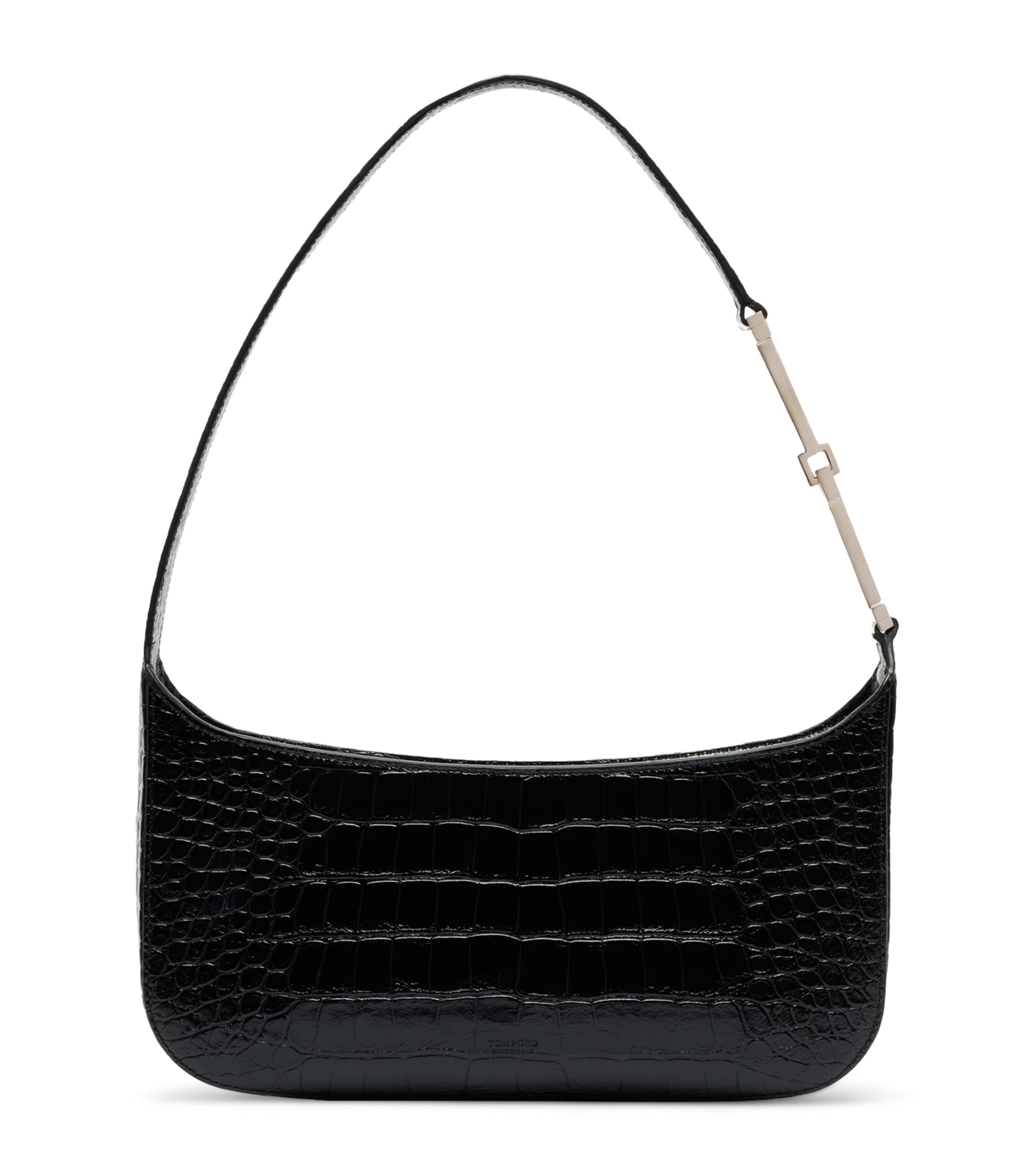 TOM FORD Small Croc-Embossed Leather Arc Shoulder Bag Naa Image 1