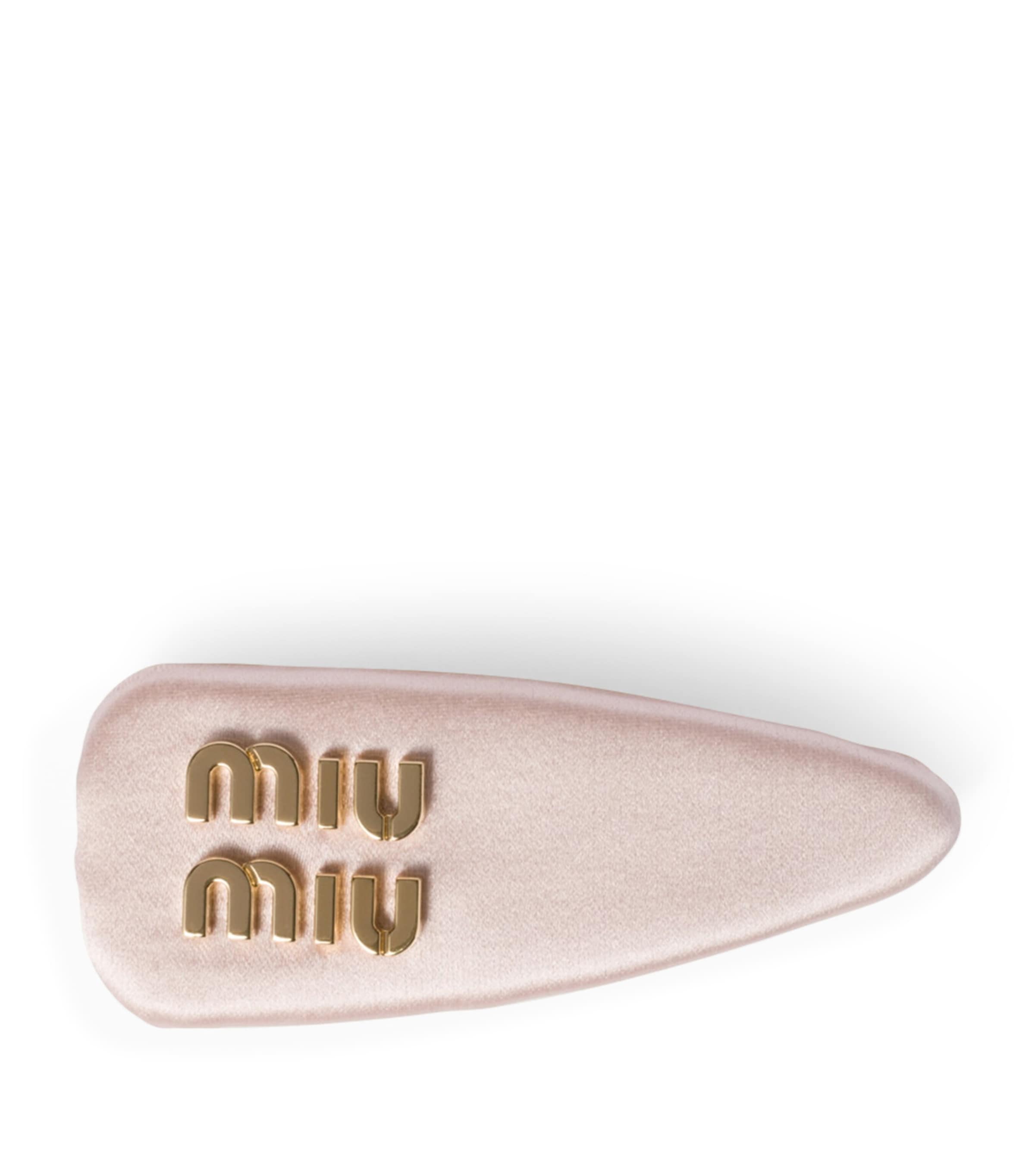 Miu Miu Satin Logo Hair Clip Image 1