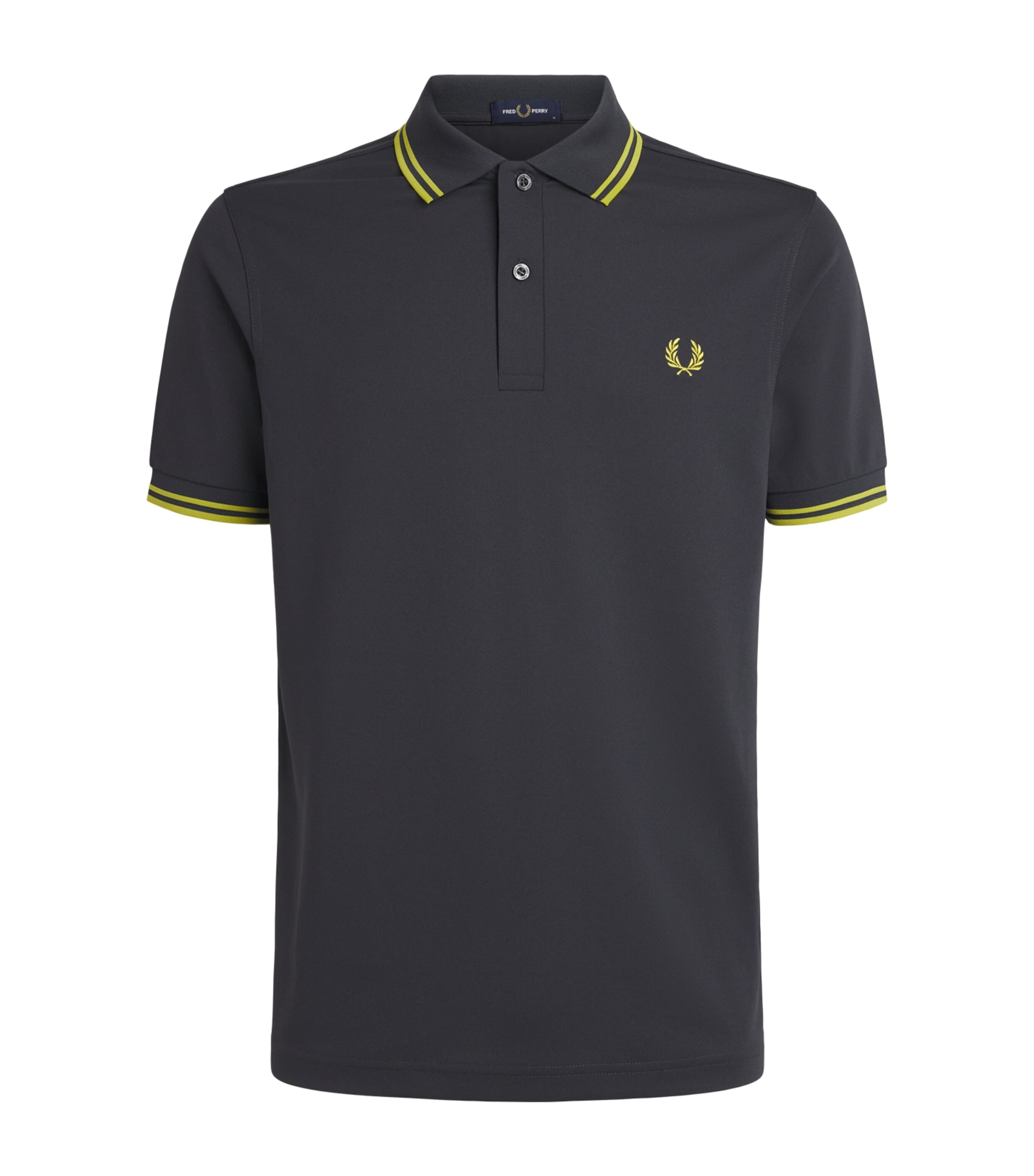 Fred Perry Mens Piqué Logo Tennis Polo Shirt Anchor Grey Image 1