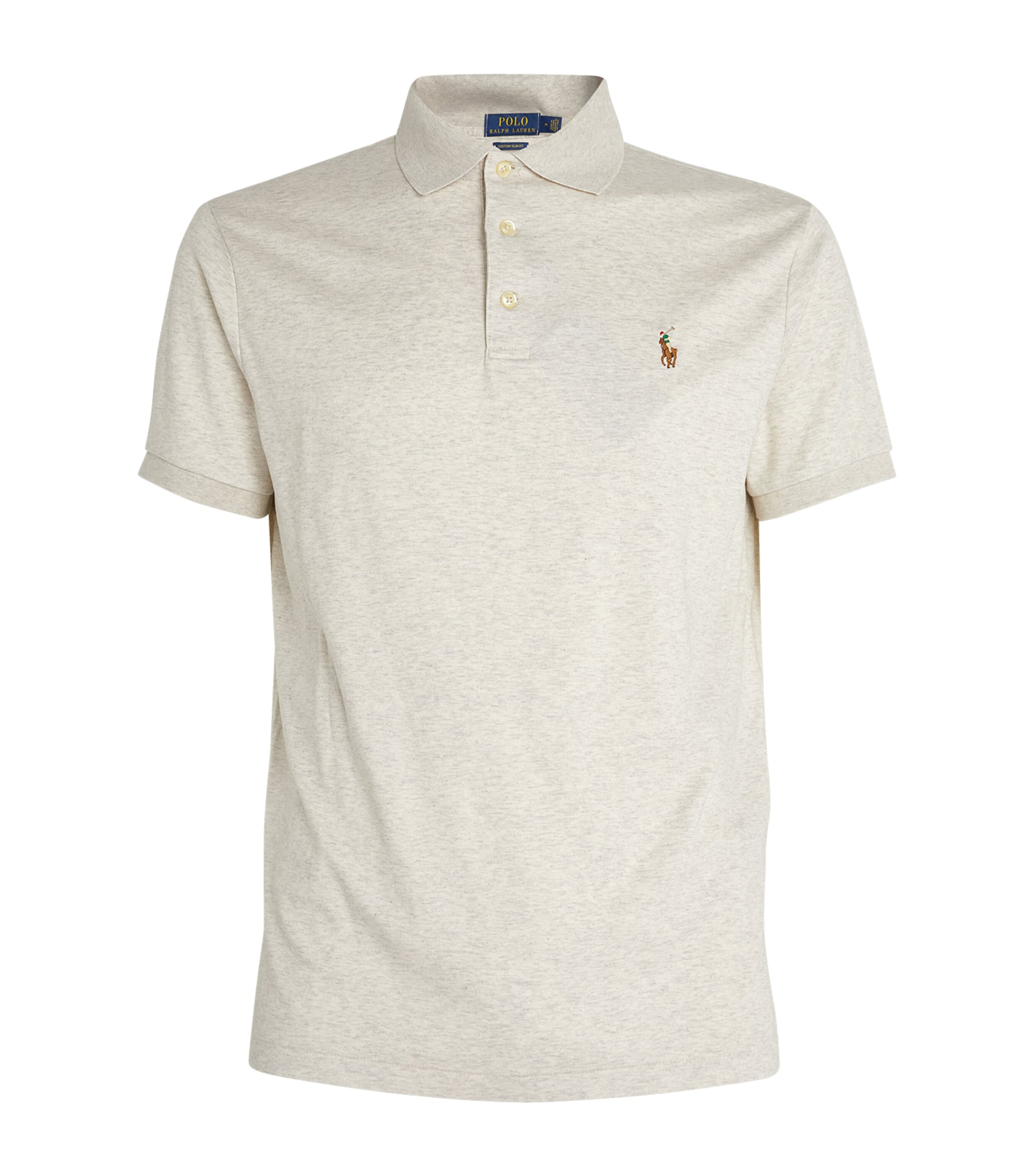 Polo Ralph Lauren Pony-embroidered Cotton Polo Shirt In Beige