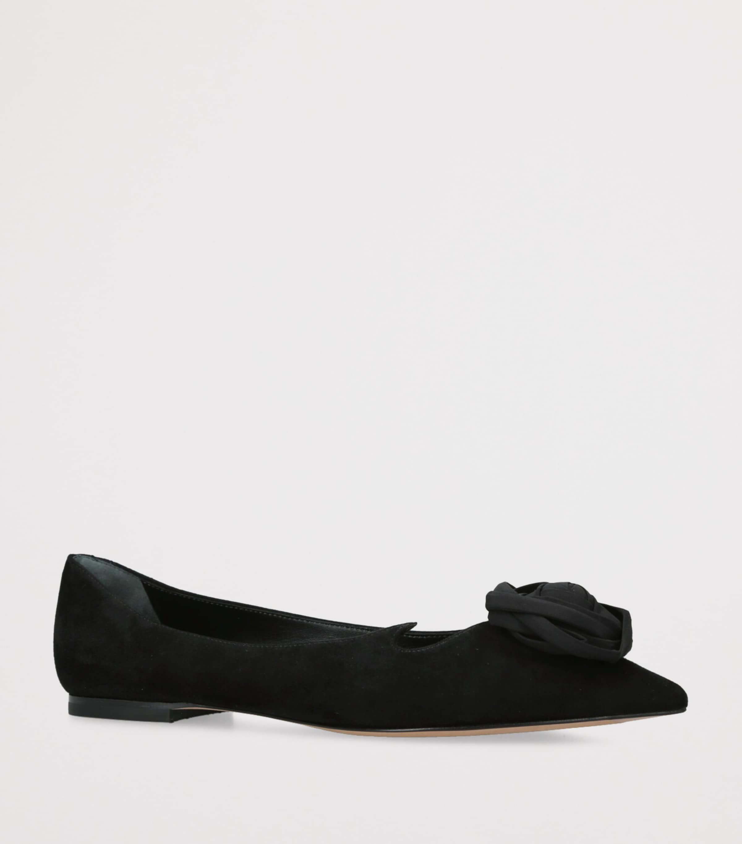 Suede I Love Vivier Rose Ballet Flats BLACK Image 3