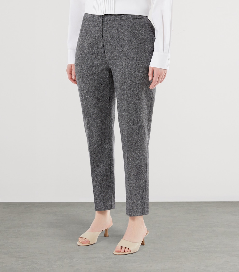 Virgin Wool-Blend Chimera Tailored Trousers BLACK Image 2