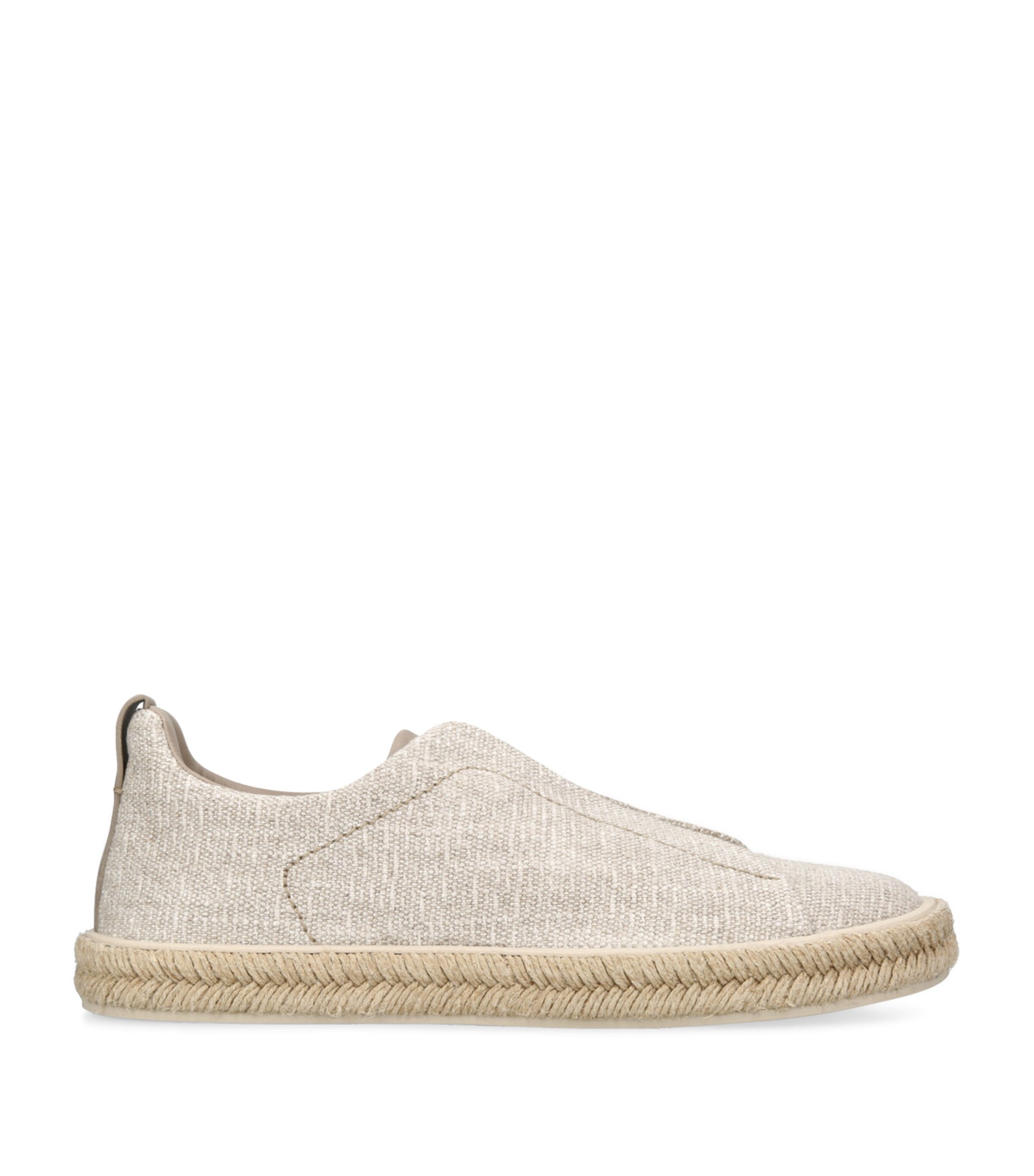 Zegna Beige Triple Stitch Espadrilles Harrods HK