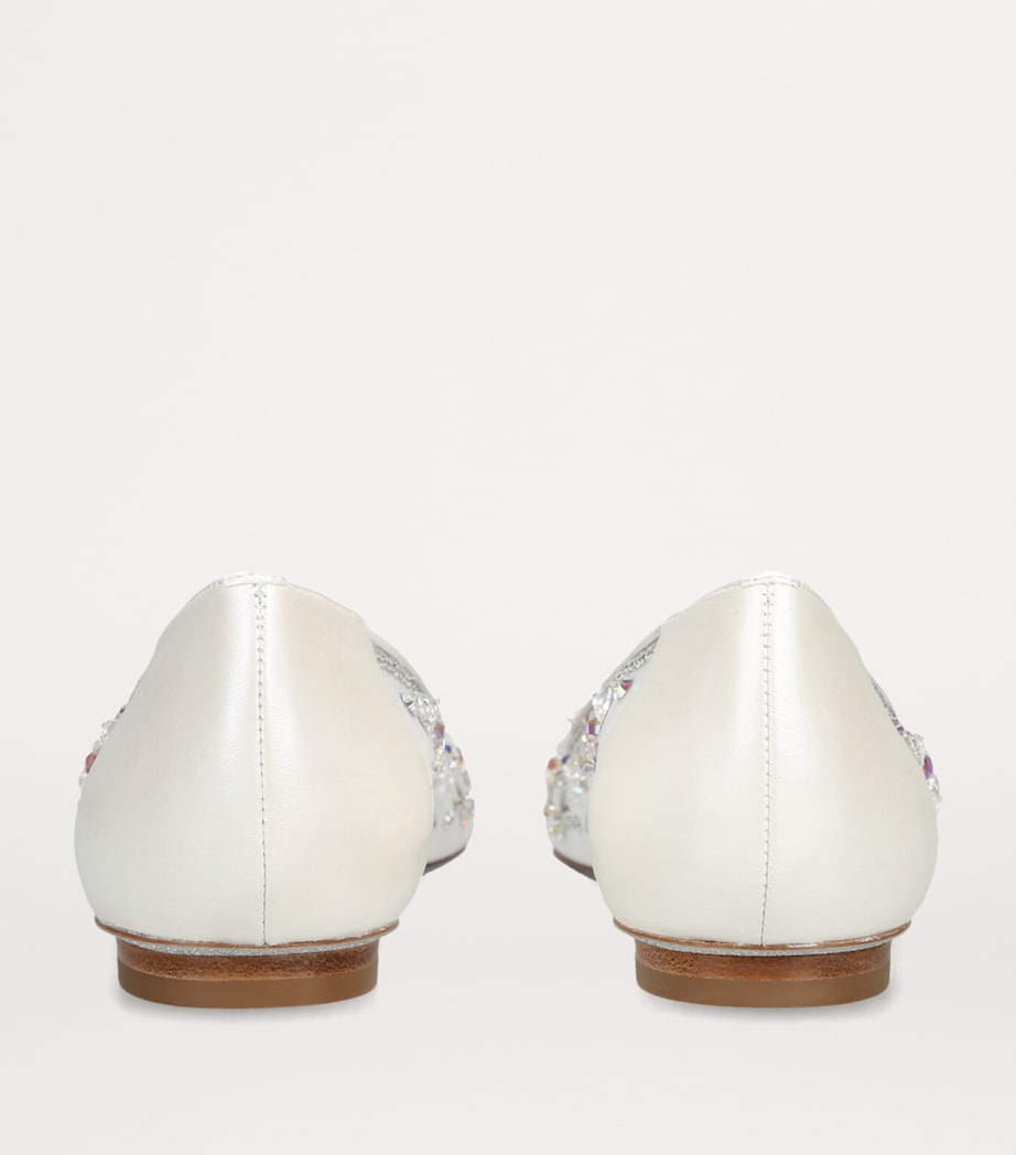 Crystal-Embellished Ballet Flats WHITE/OTH Image 2