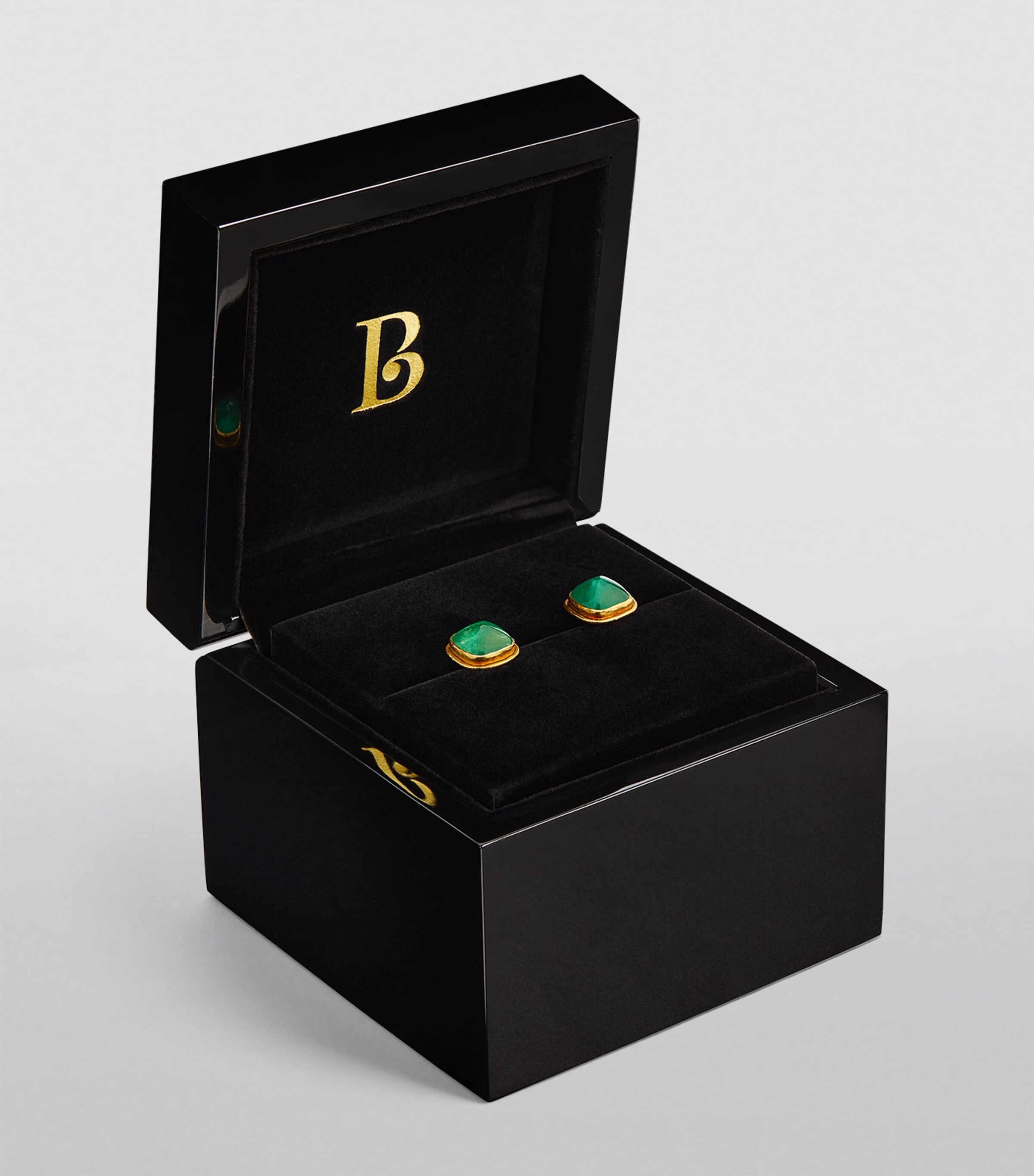Gold and Emerald Cufflinks GOLD/EMERALD Image 2