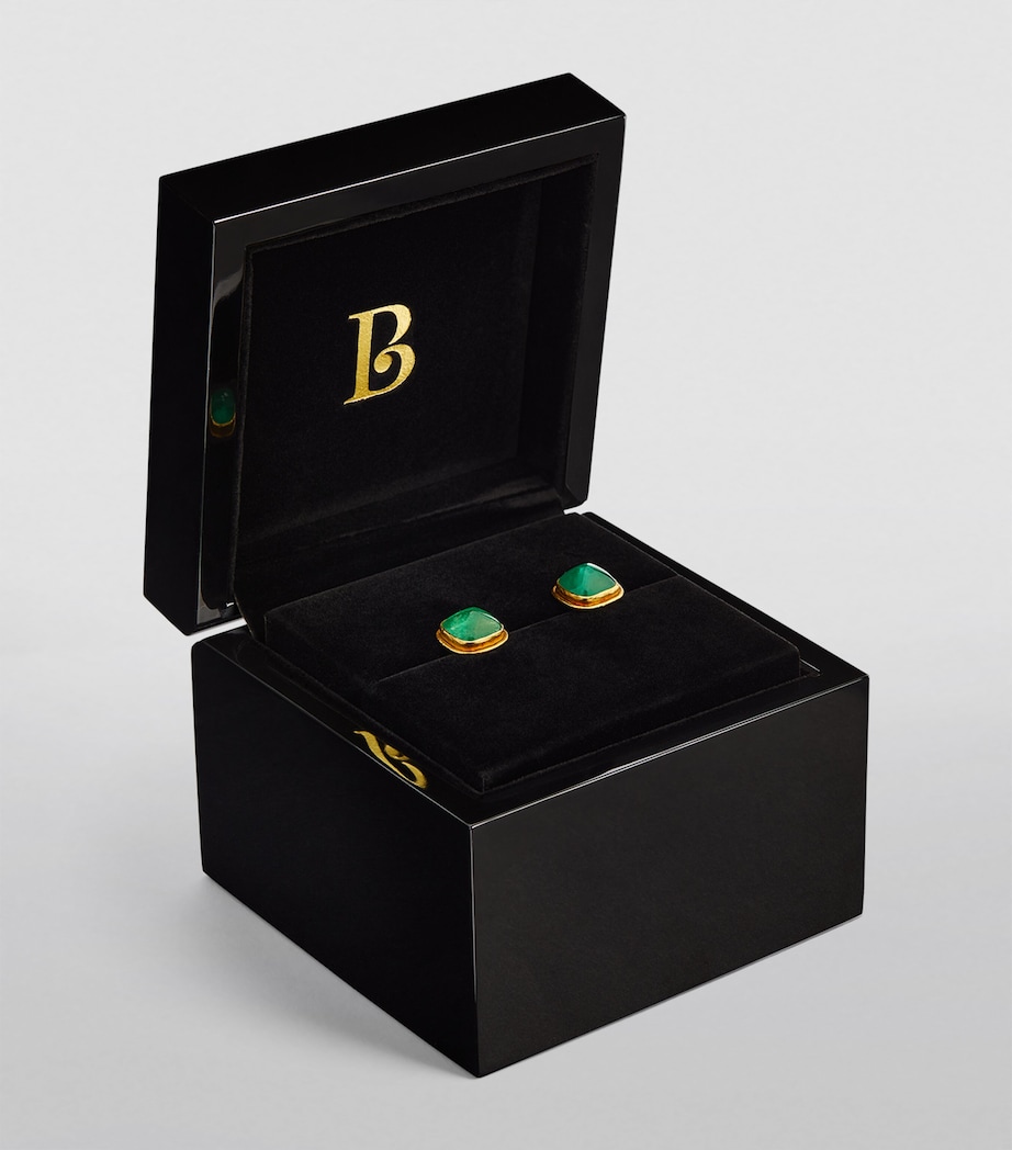 Gold and Emerald Cufflinks GOLD/EMERALD Image 2