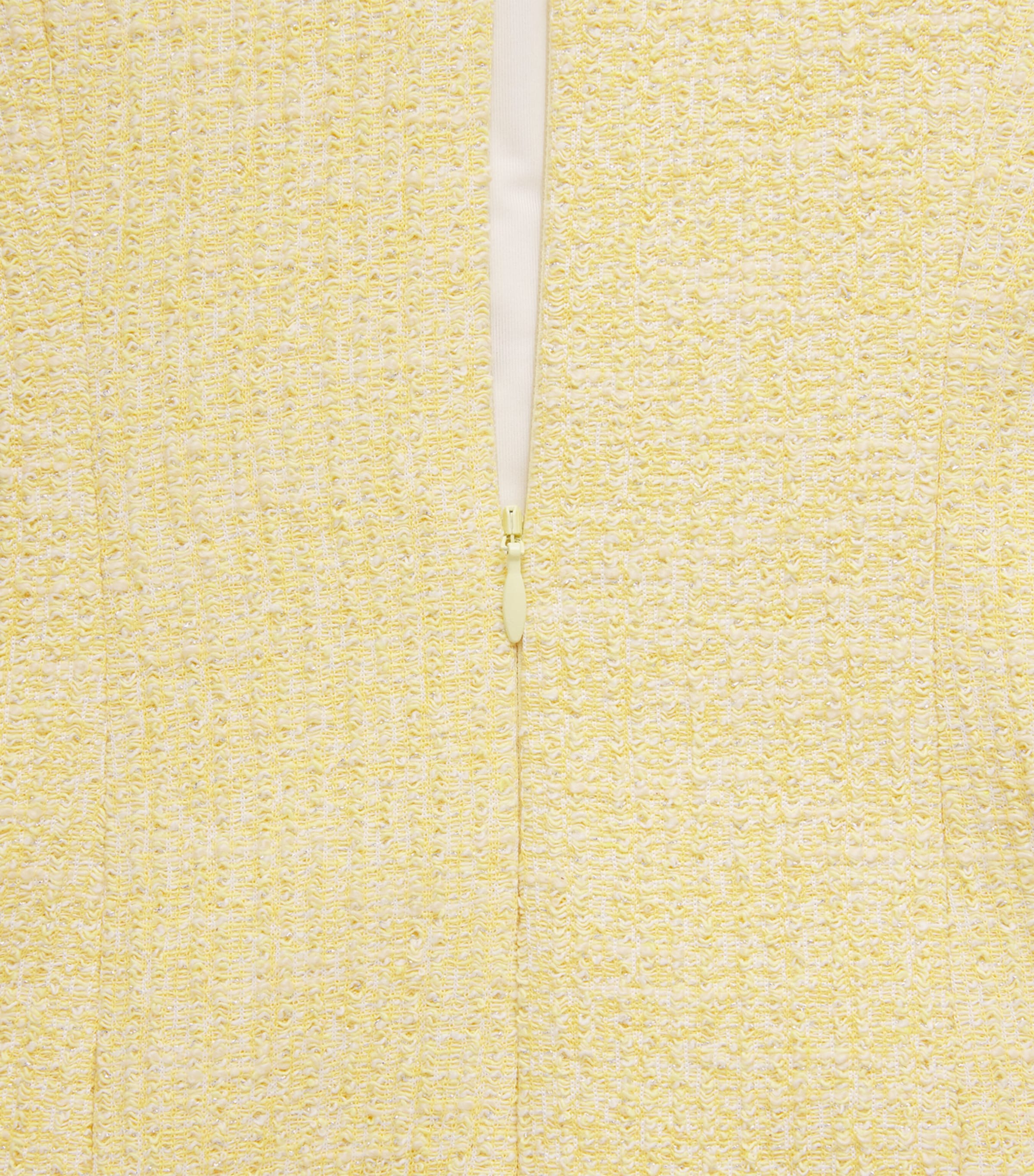 Maje Womens Tweed Tailored Mini Dress Pale Yellow Image 6