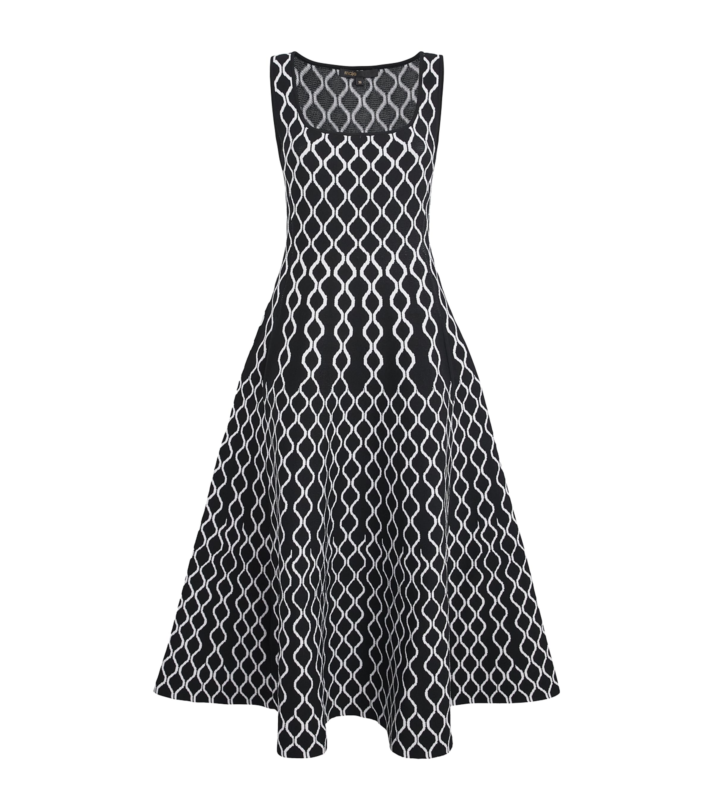Maje Jacquard Knit Midi Dress