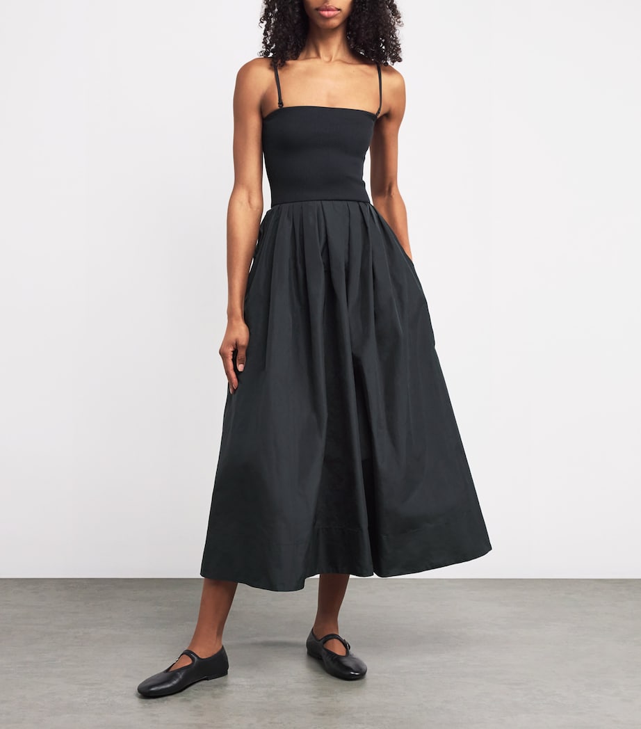 Strapless Midi Dress BLACK Image 6