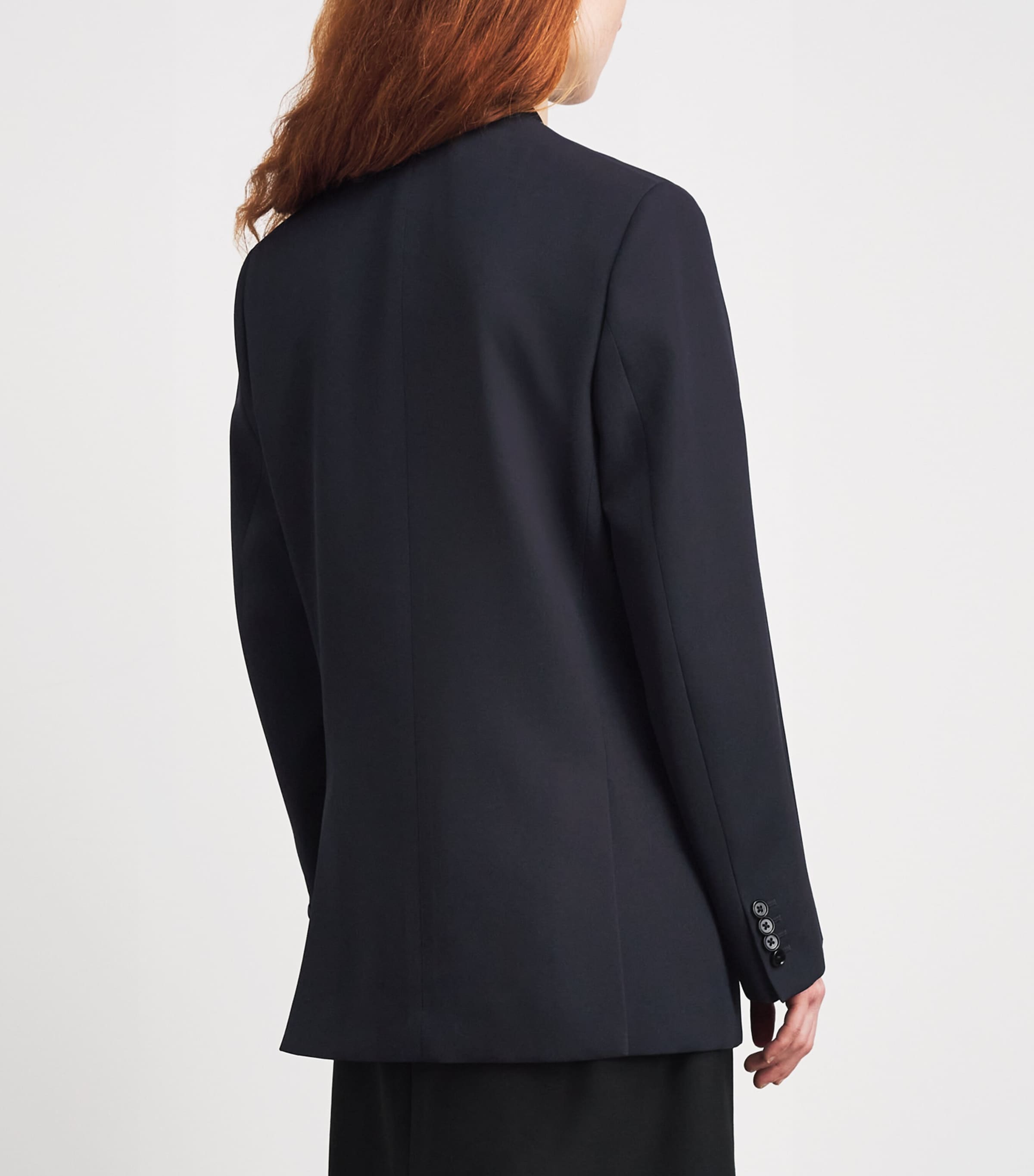 Jil Sander Womens Wool Gabardine Blazer Midnight Image 5