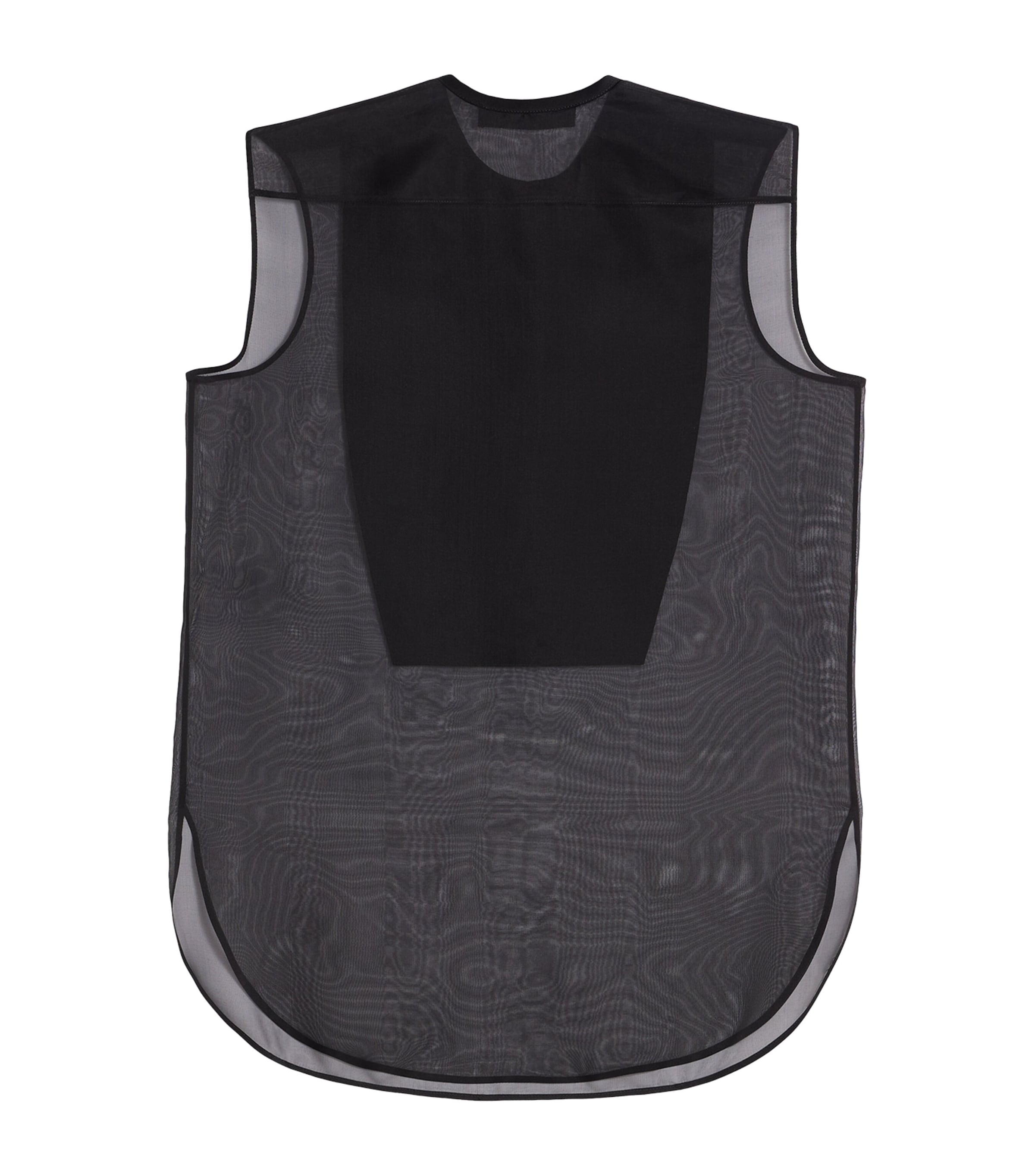 Schiaparelli Womens Silk Embellished Bib Top Black Image 4