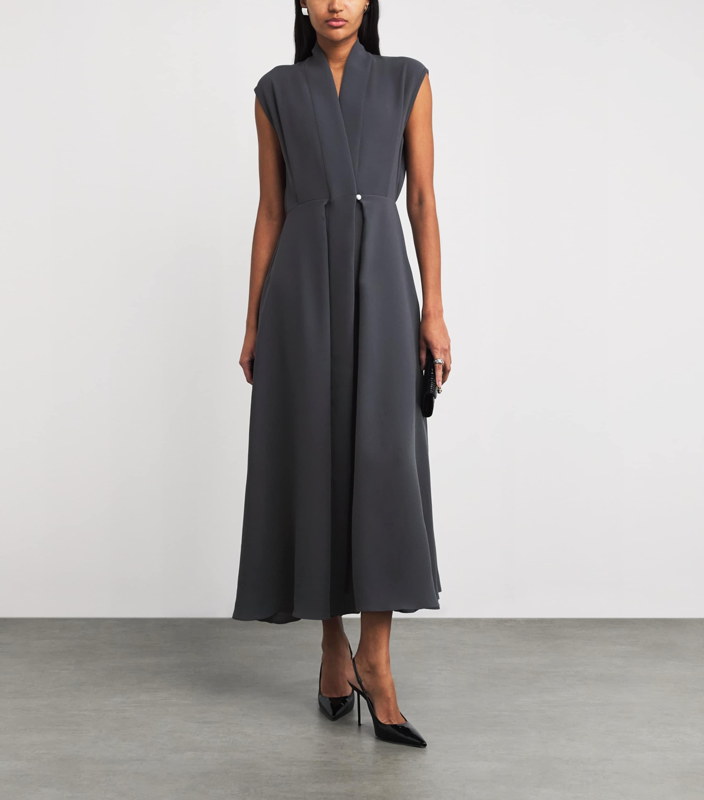 Georgette Silla Midi Dress SLATE GREY Image 2