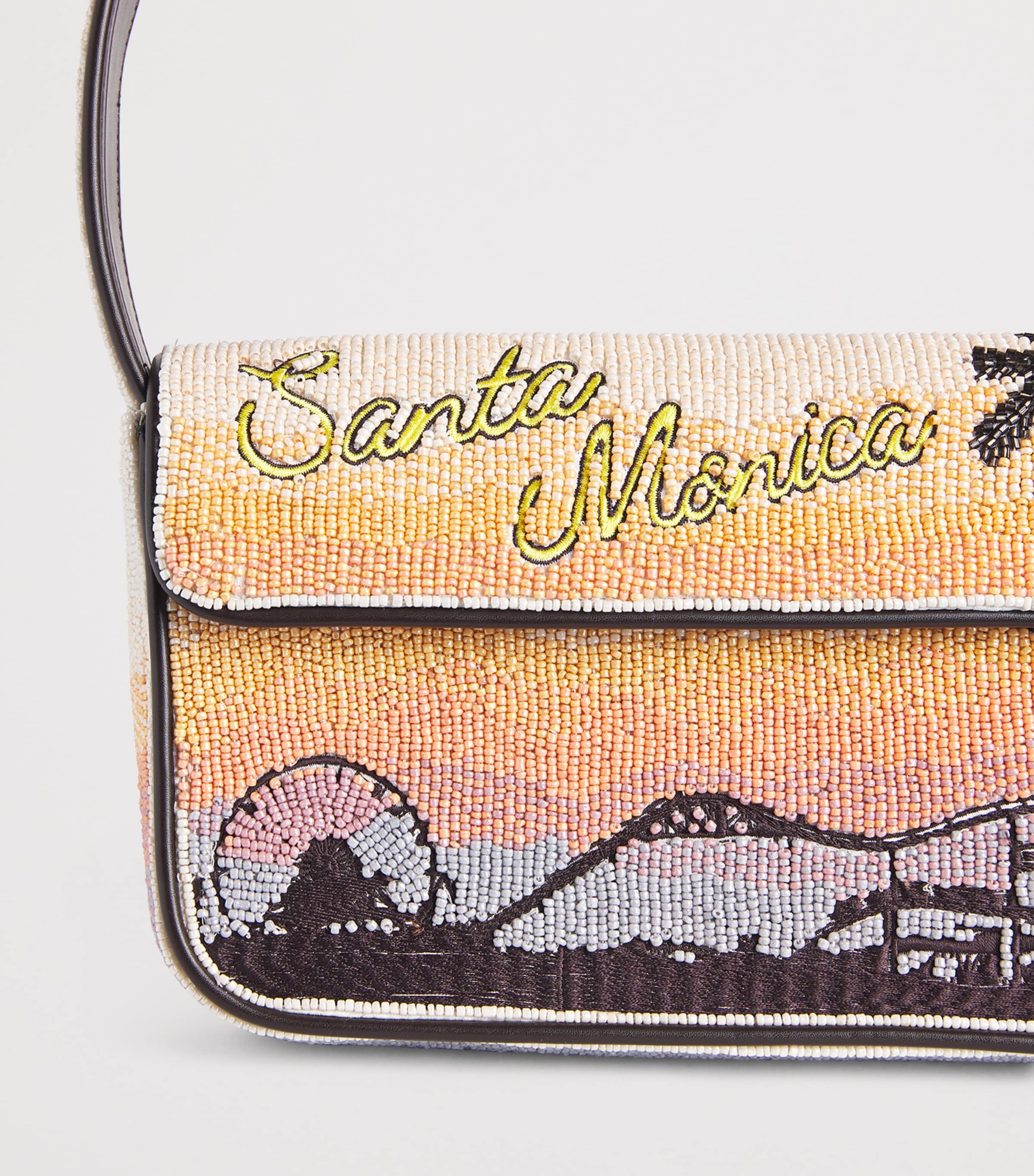 STAUD Beaded Postcard Tommy Shoulder Bag Smsn Snta Mnica Snst Image 5