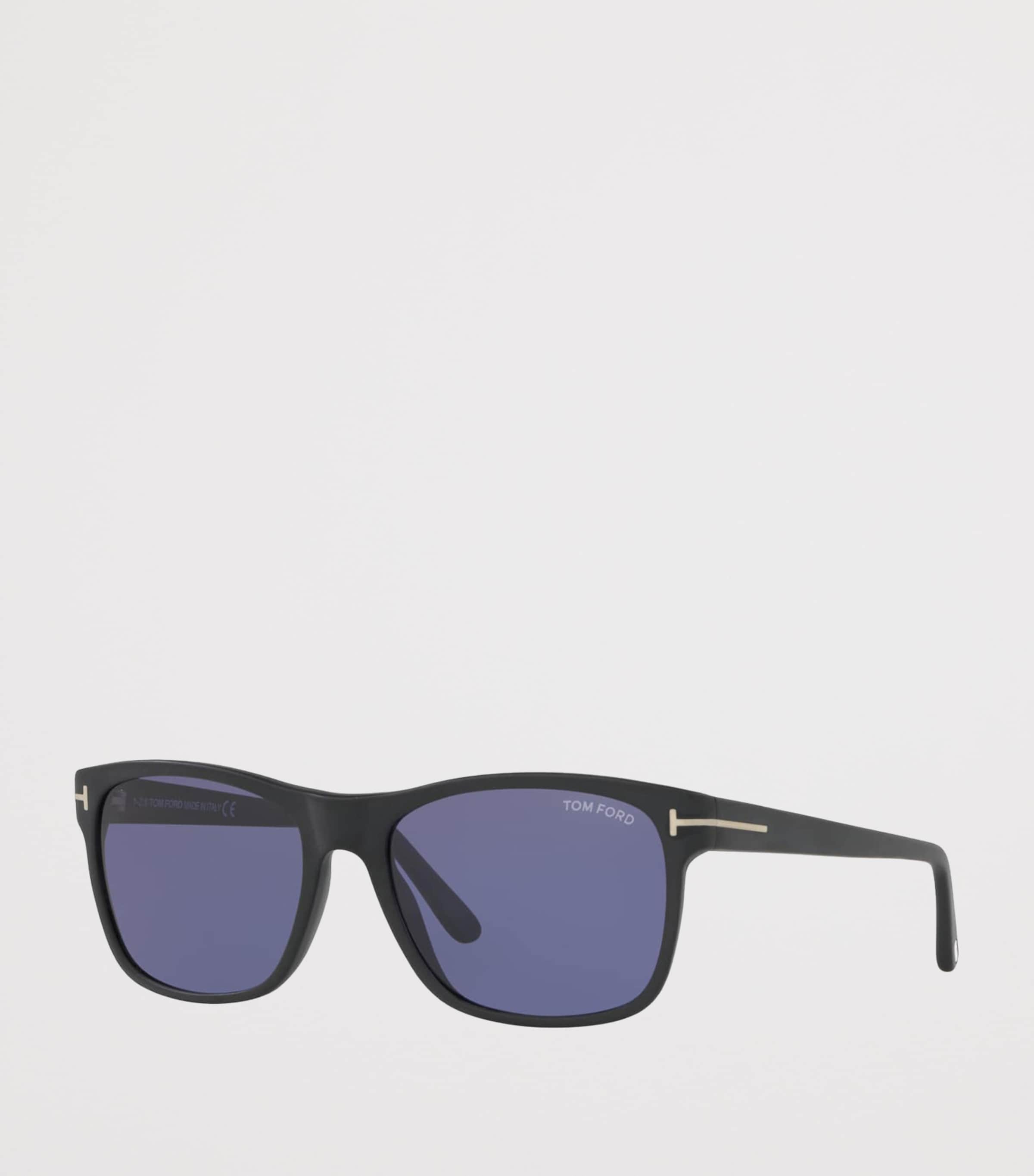 TOM FORD Acetate Giulio Rectangle Sunglasses Black Image 2