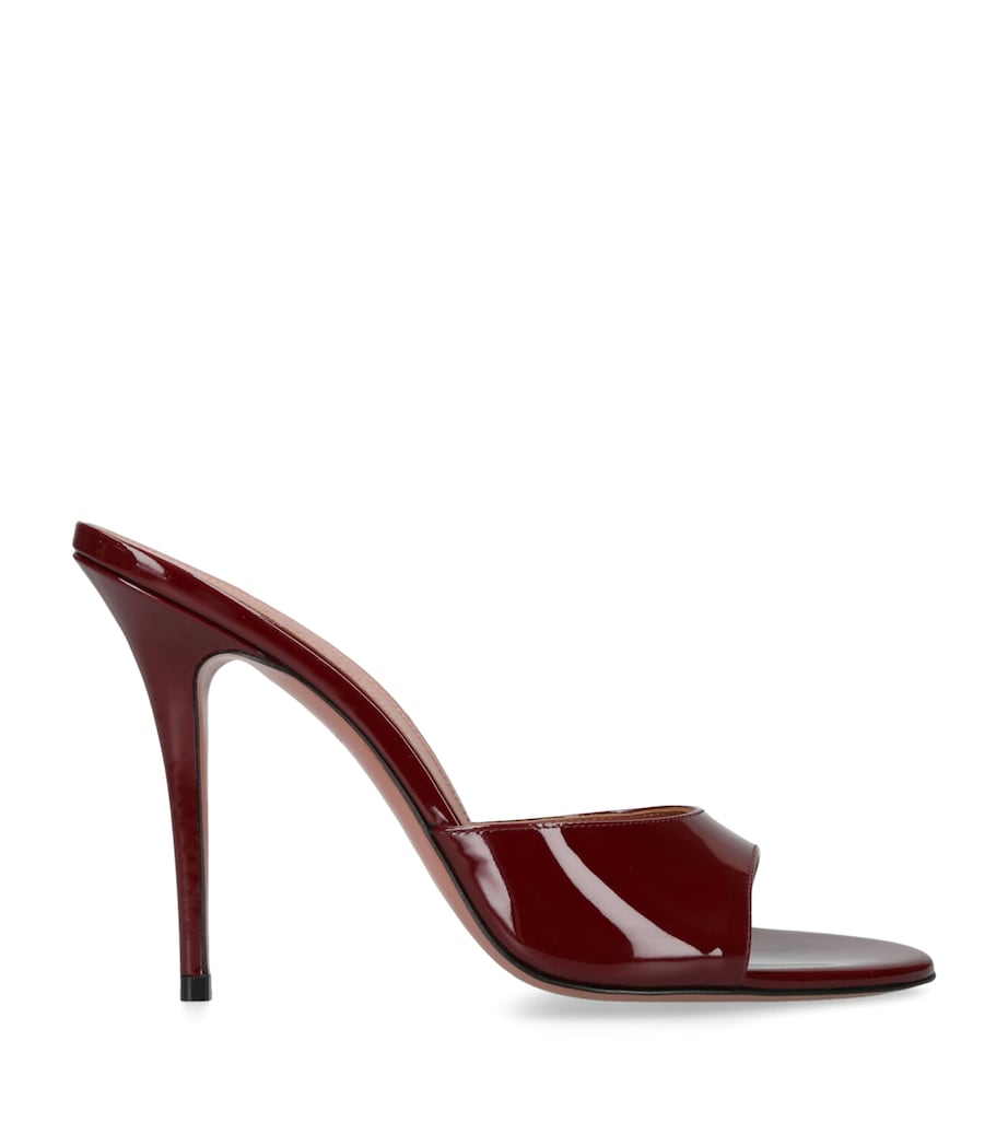 Patent Leather Elodie Heeled Mules 105 WINE Image 1
