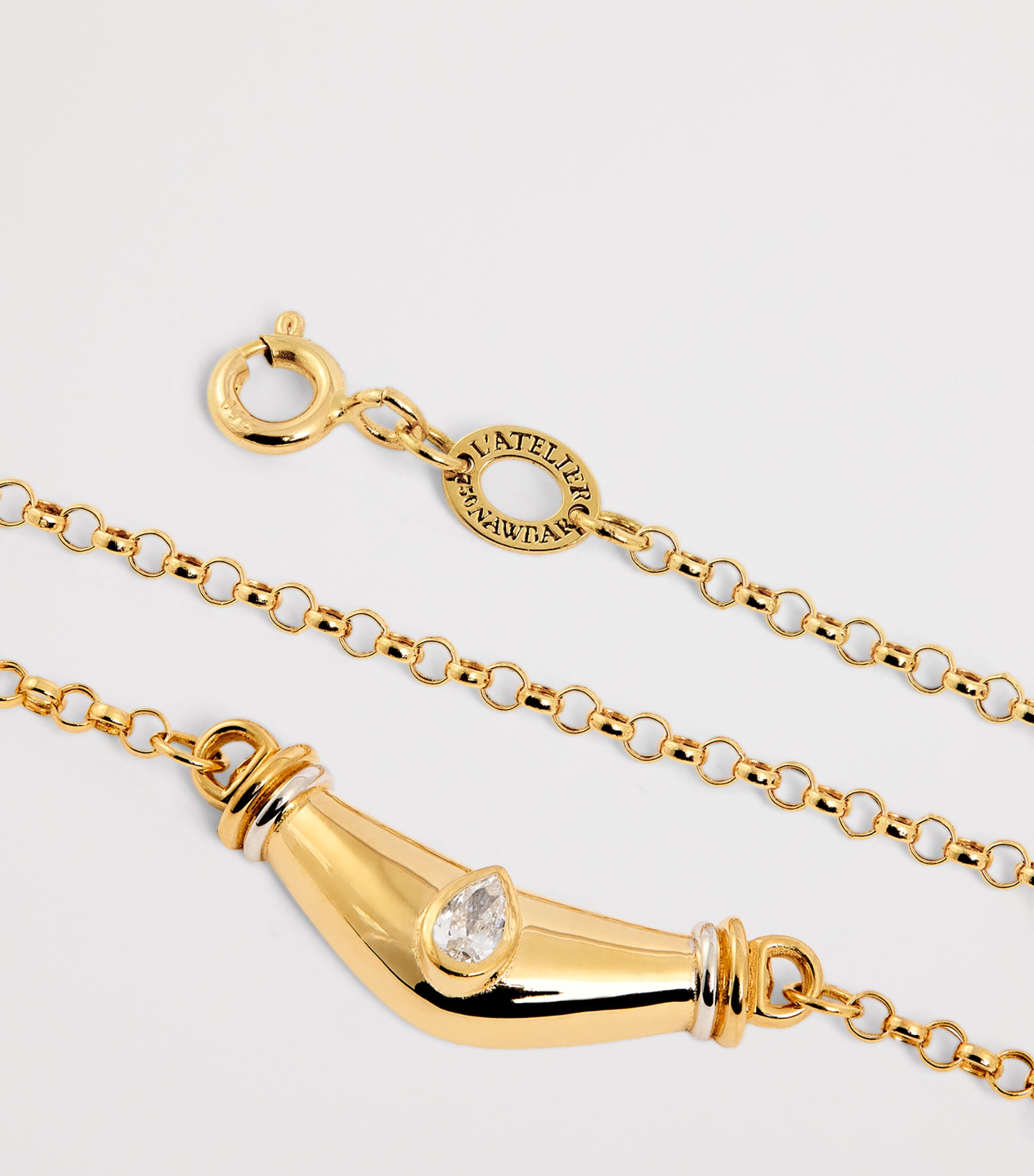 Yellow Gold and Diamond Karma N*93 Necklace YELLOW GOLD Image 4