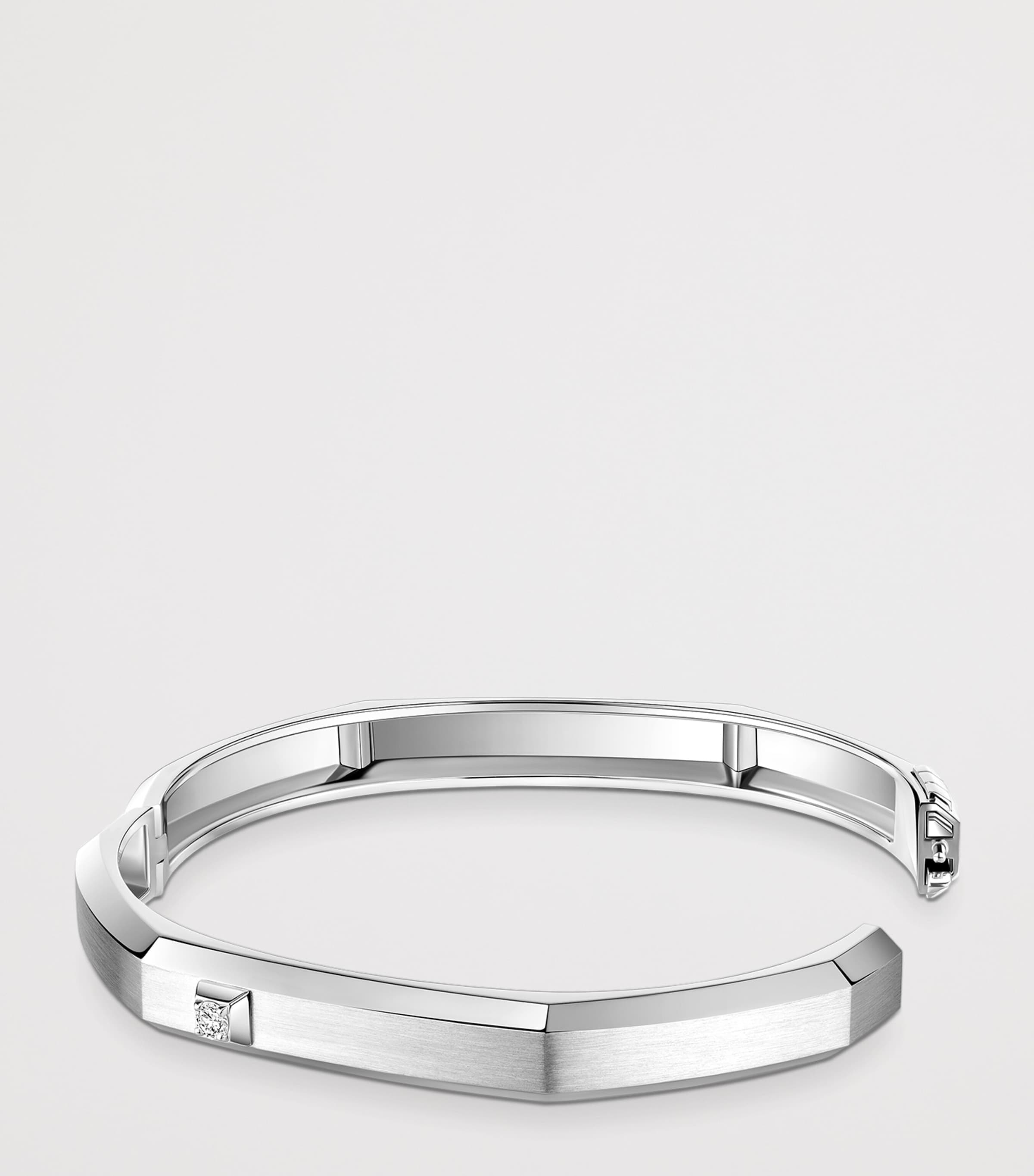 Messika Moderniste Medium White Gold and Diamond Bangle (0.05ct) White Gold Image 3