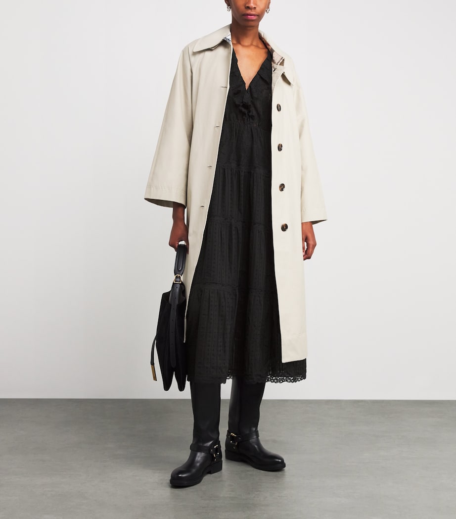 Cotton Gabriella Midi Dress BLACK Image 2