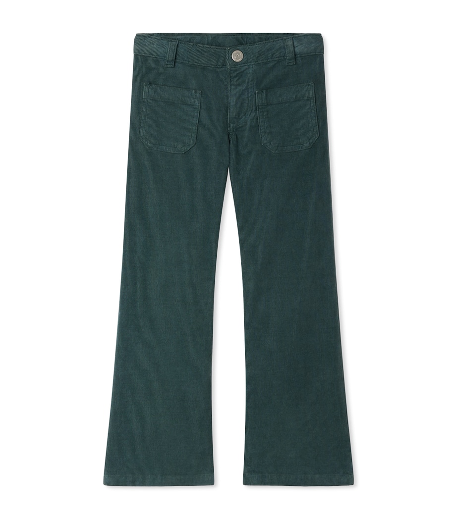 Corduroy Flared Trousers (10-14 Years) VERT DE GRIS Image 1