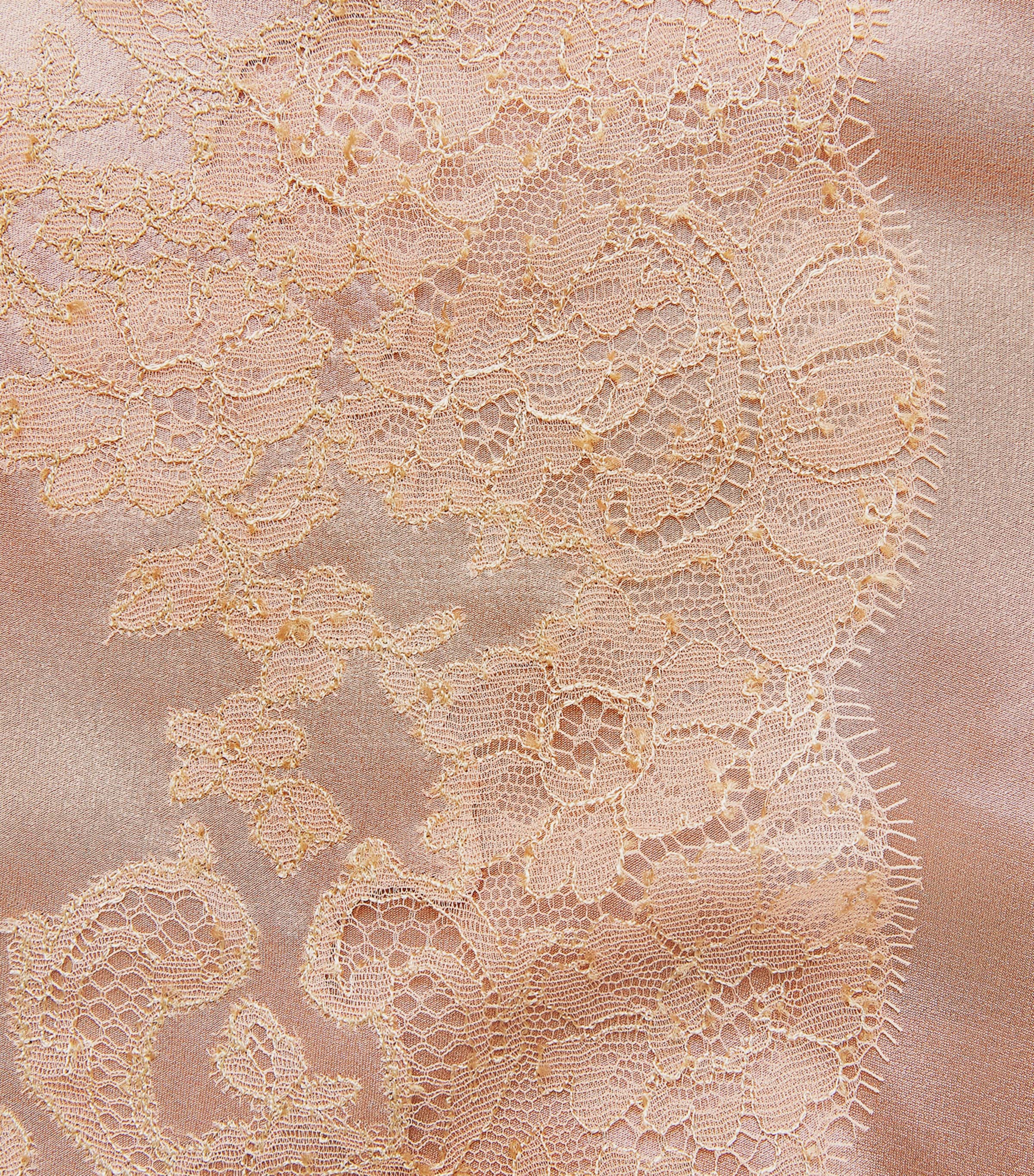 Carine Gilson Womens Silk Lace-Trim Slip Dress Beige Vision Image 6