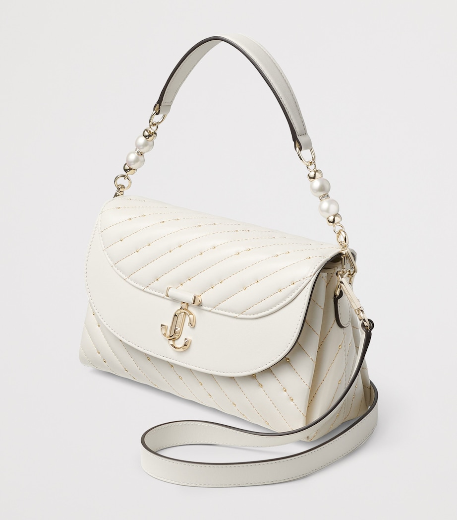 Jimmy Choo Leather Curve Top-Handle Bag Latte/shiny Gold Image 2