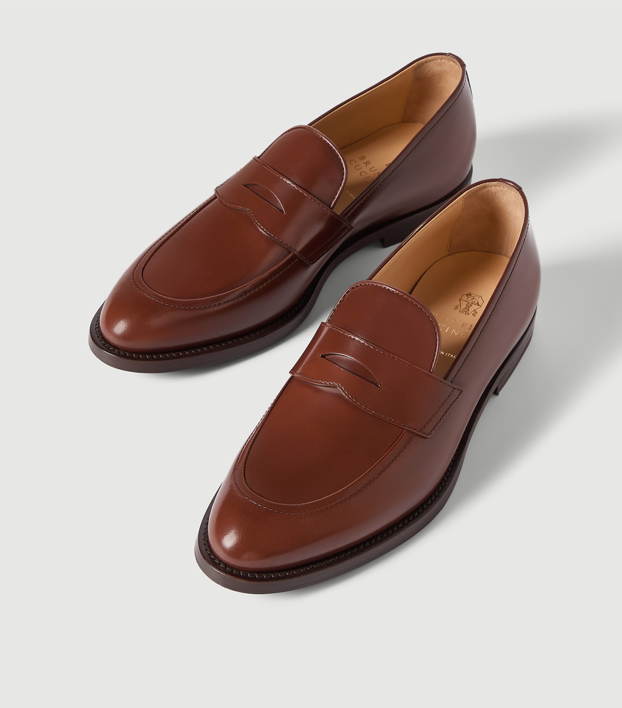 Brunello Cucinelli Leather Penny Loafers Image 6