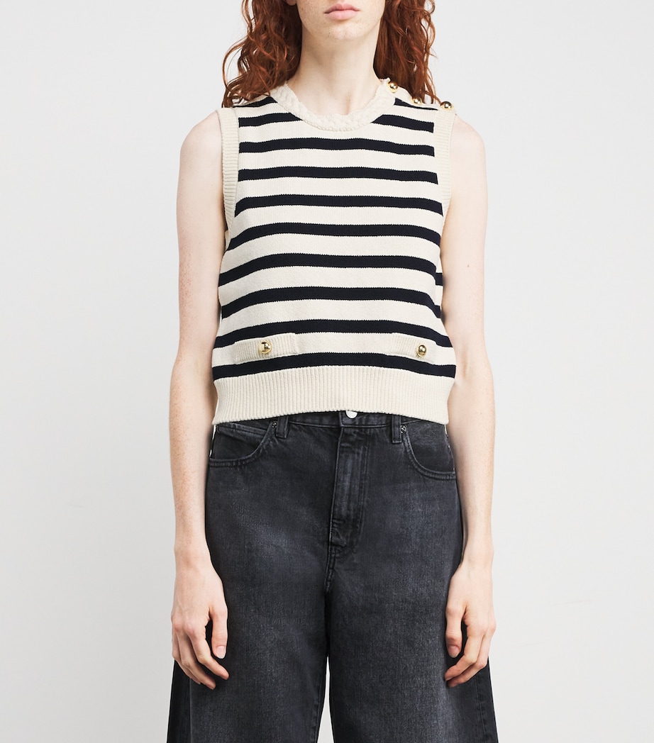 Stripe The Harbor Vest Top NAVY MULTI Image 3