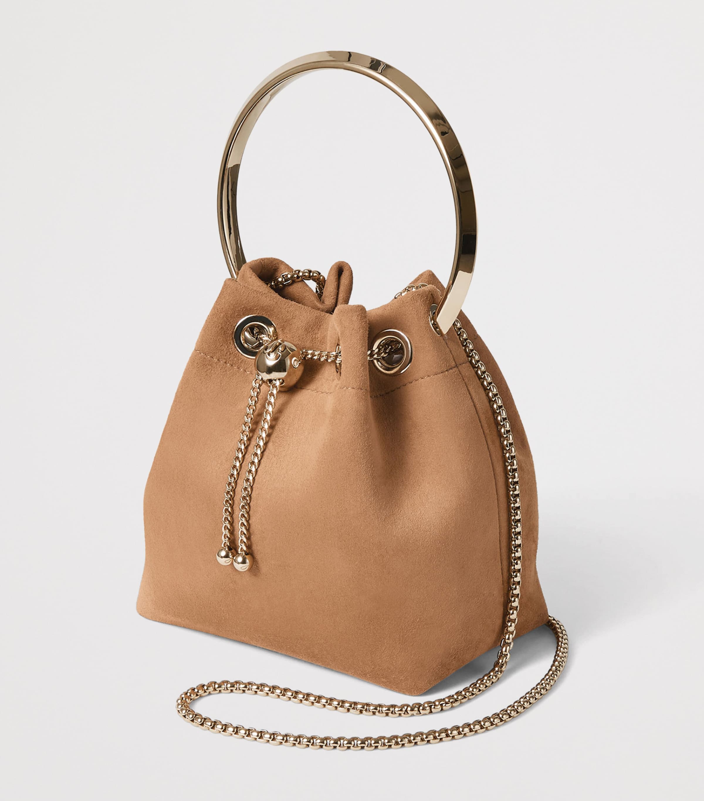 Leather Bon Bon Top-Handle Bag TOFFEE/LIGHT GOLD Image 2