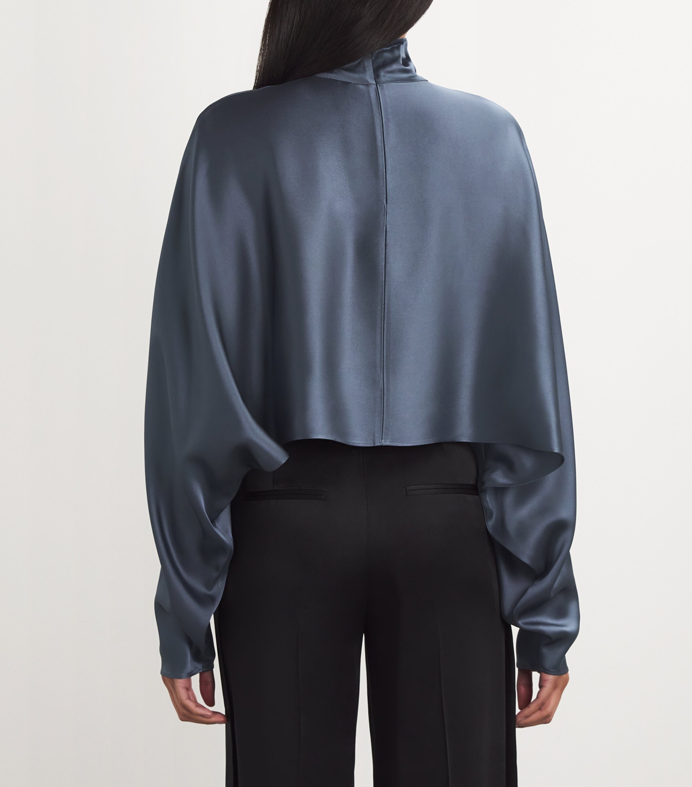 Satin Kaftan Top 418 MARINE Image 4