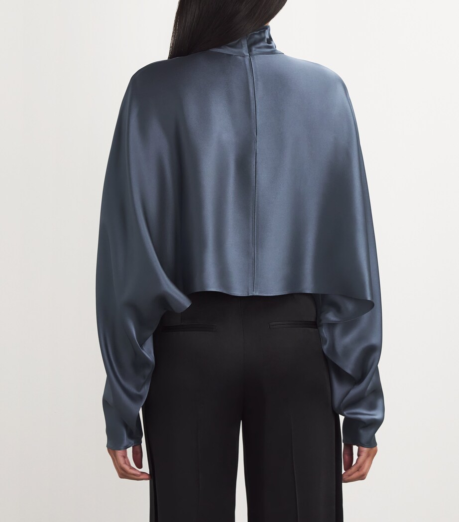 Satin Kaftan Top 418 MARINE Image 4