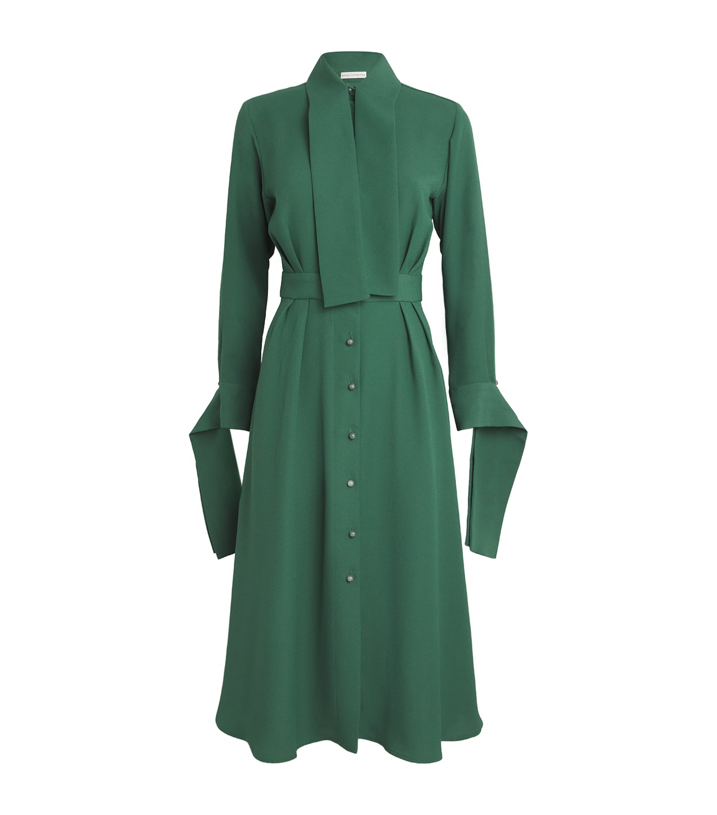 Palmer//Harding Womens Confession Shirt Dress Green Crepe Image 1