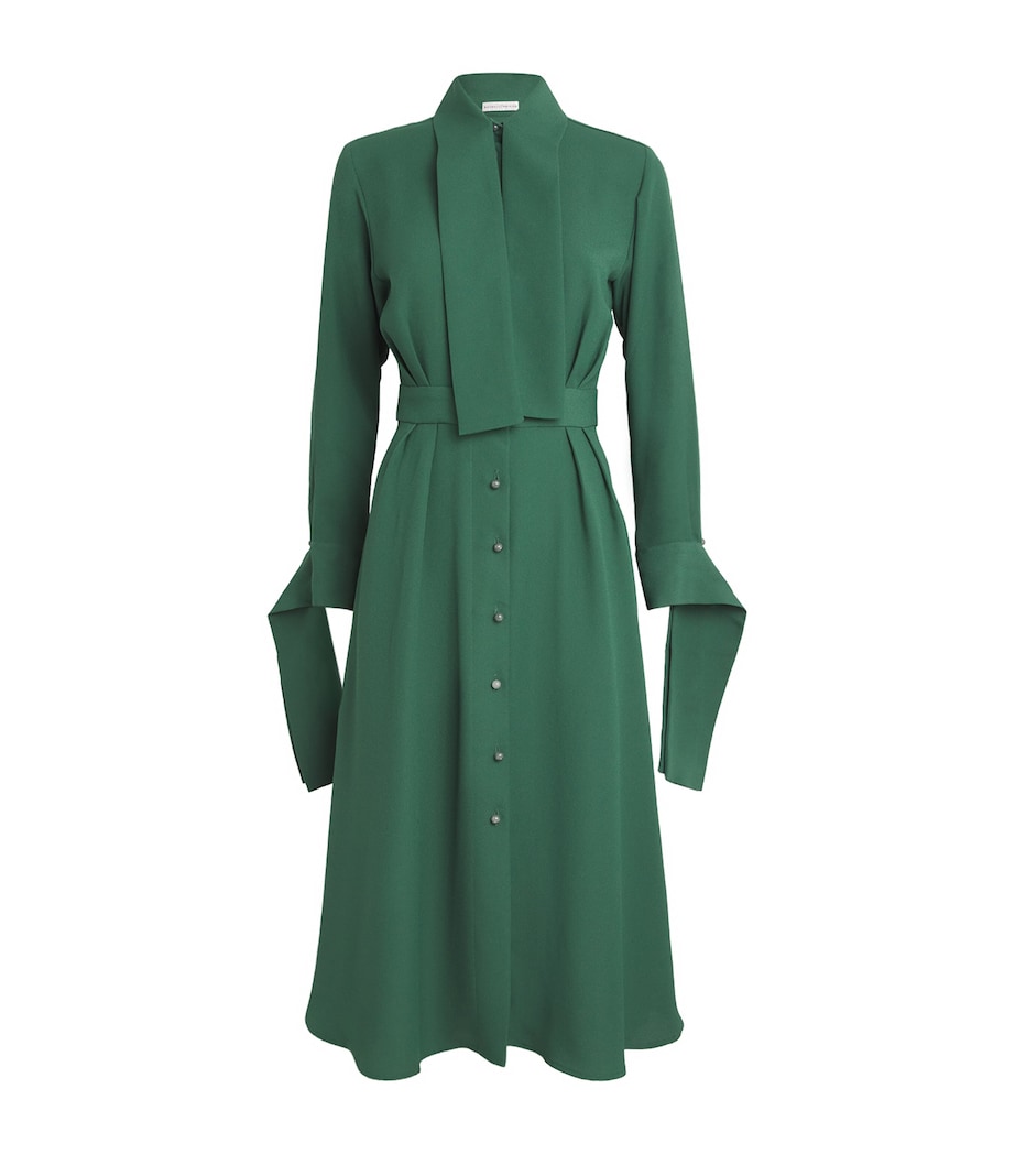 Palmer//Harding Womens Confession Shirt Dress Green Crepe Image 1