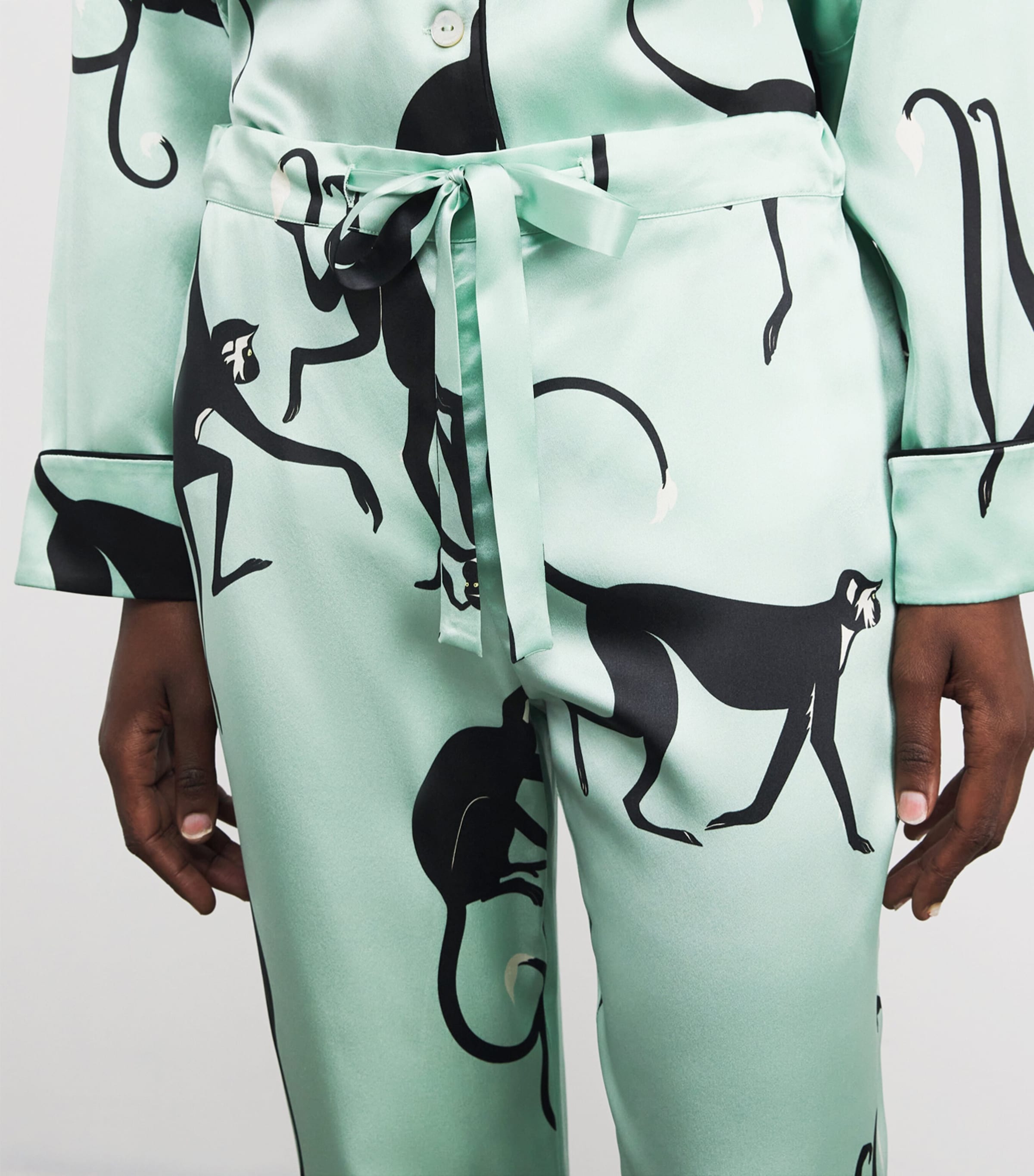 Silk Monkey Print Lila Pyjama Set MONIKA Image 4