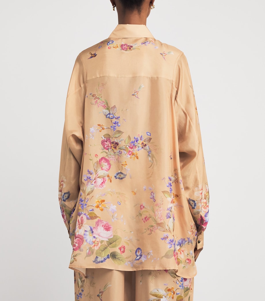 Silk Patience Shirt TAN FLORALTAFL Image 4