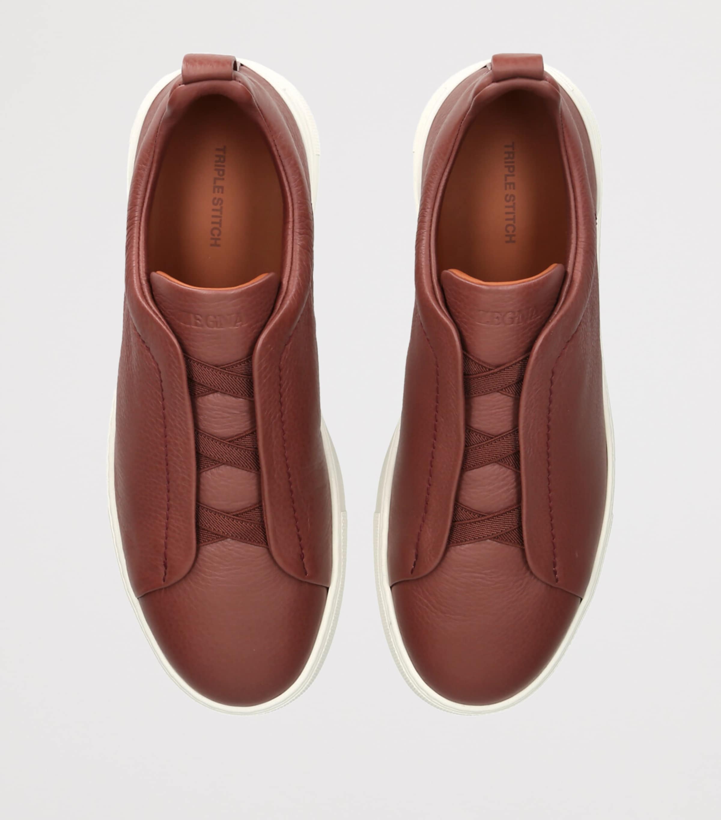 Leather Triple Stitch Sneakers RED/OTHER Image 4