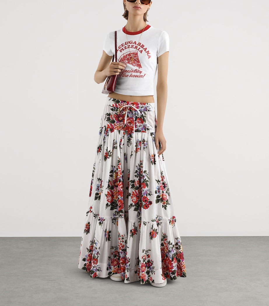 Dolce&Gabbana Womens Cropped Graphic T-Shirt Opti Image 2