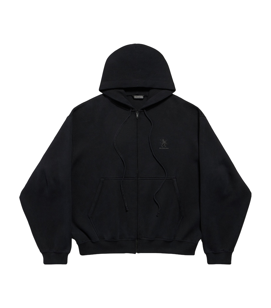 Cotton-Blend Embroidered Lion Hoodie 1000 Image 1