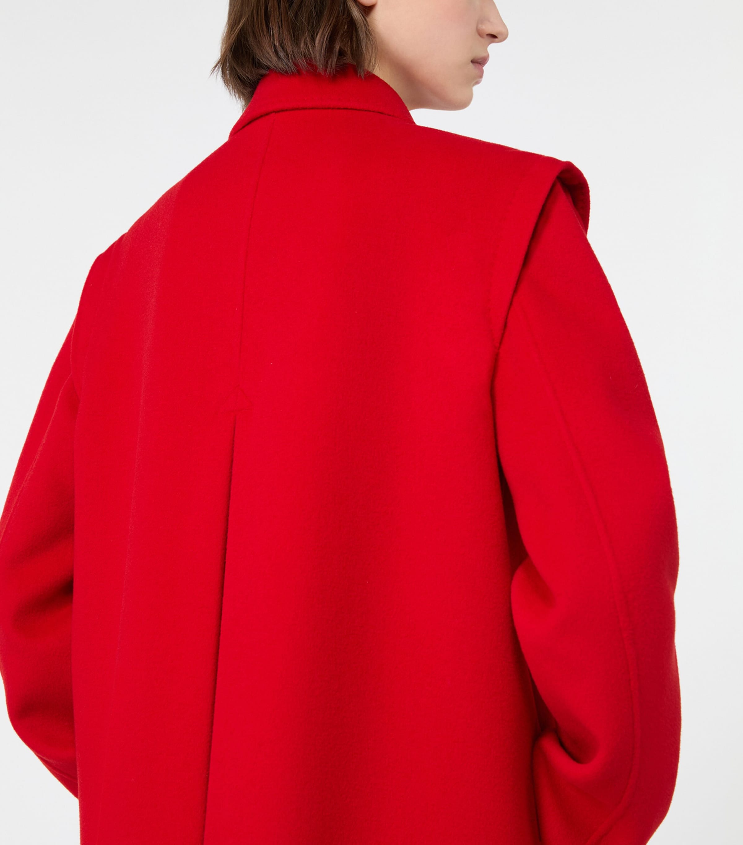 Weekend Max Mara Womens Wool-Blend Long Coat Red Image 5