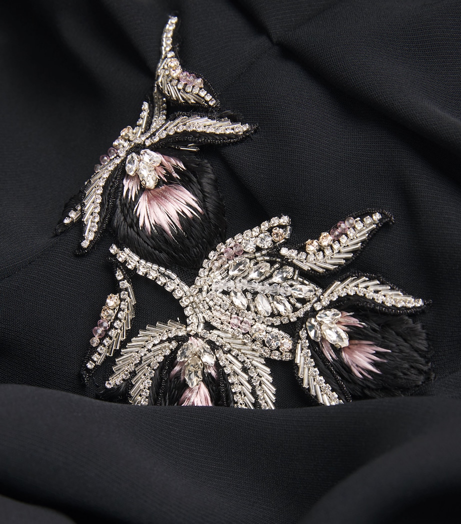 Embellished Magnolia Mini Dress BLACK Image 5