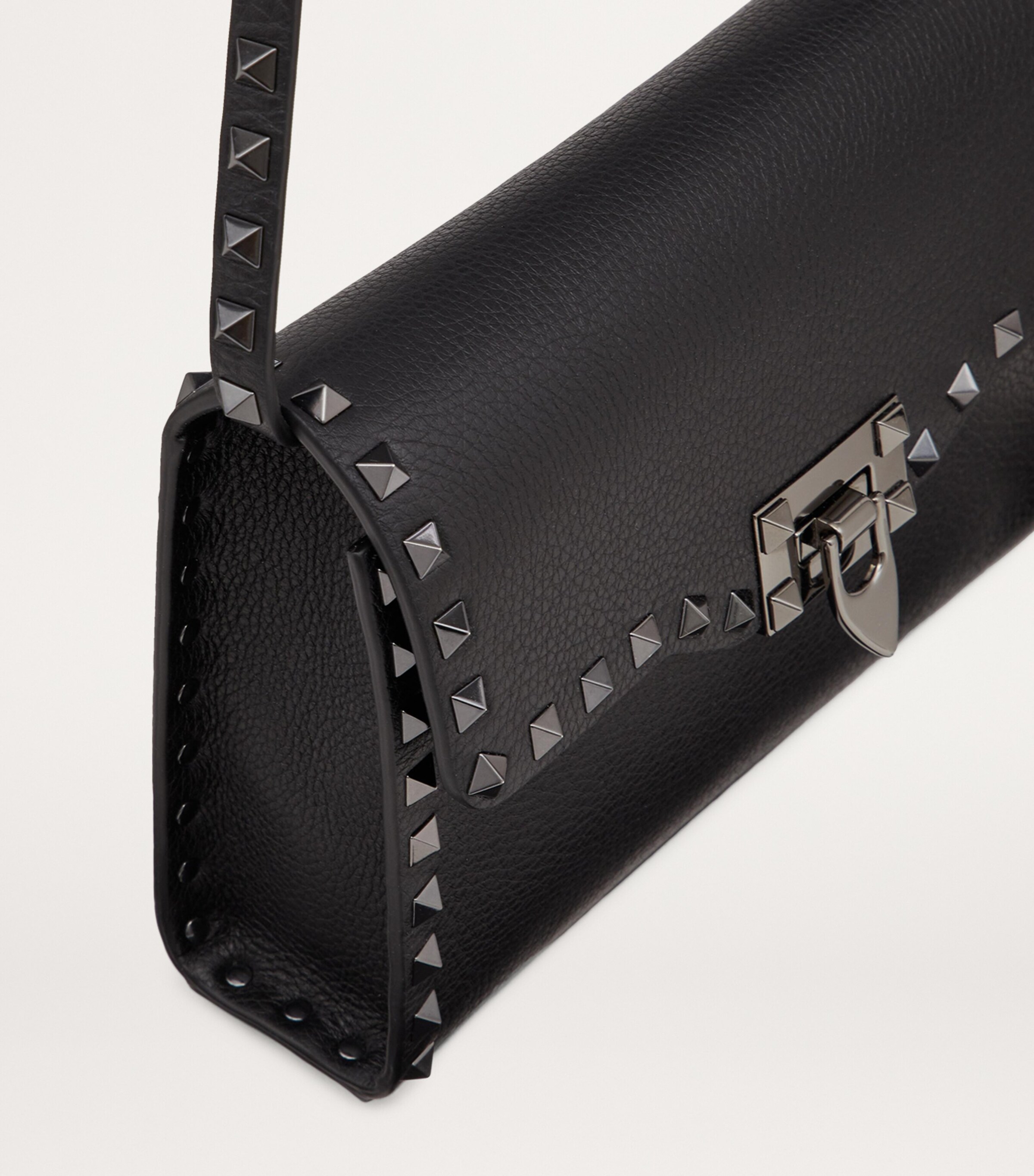 Small Leather Rockstud Shoulder Bag 0NO Image 8