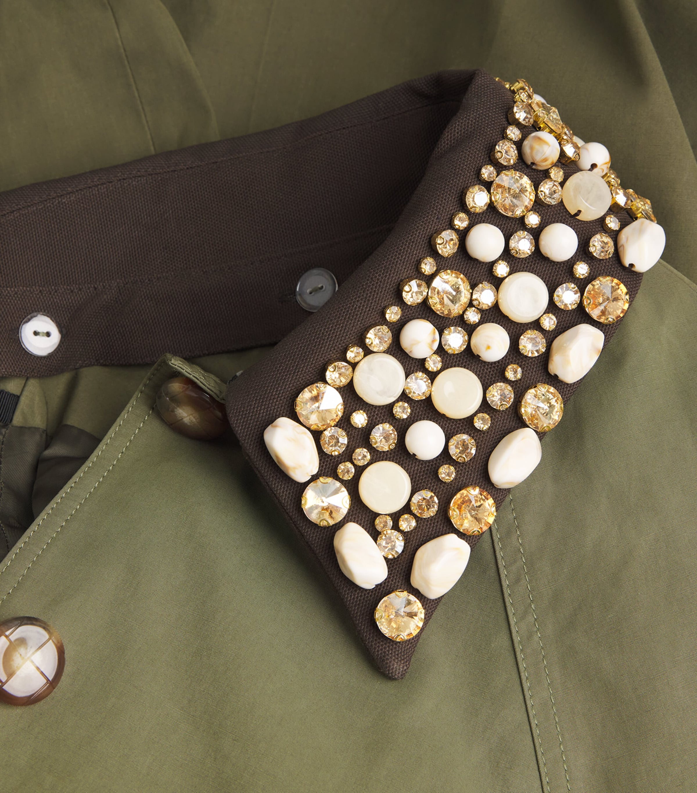 Veronica Beard Womens Water-Resistant Langham Dickey Coat Stone Army Image 6