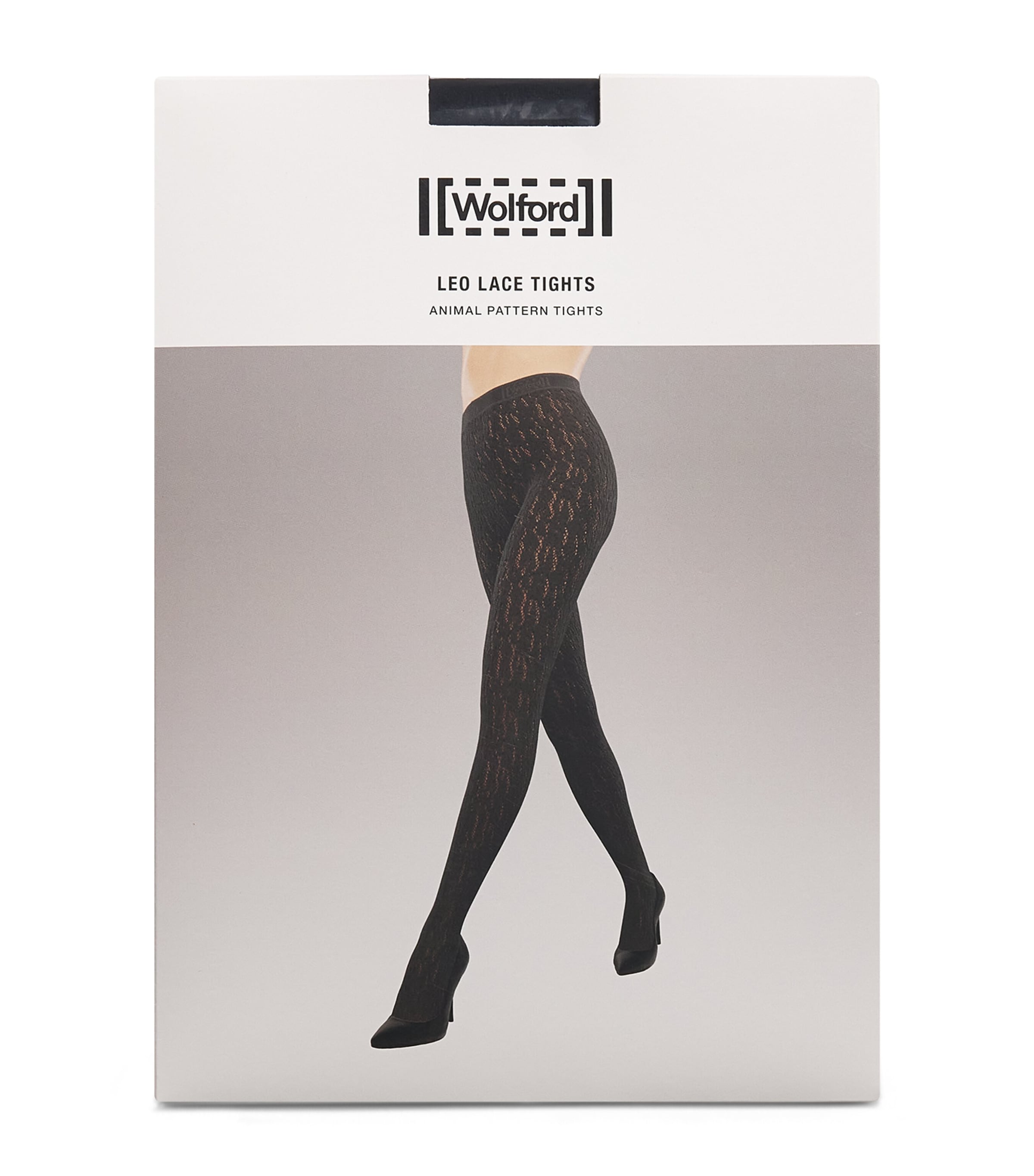 Wolford Lace Leopard Spot Tights In Black