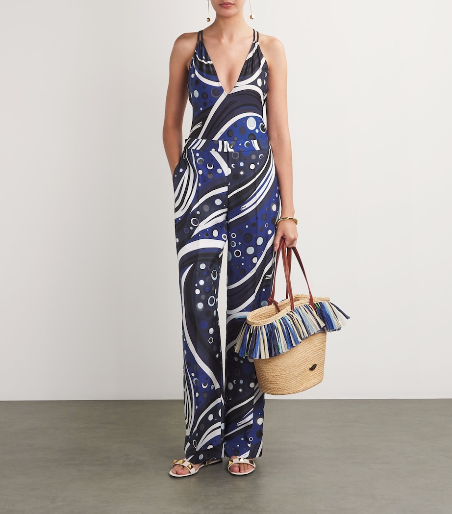 Fontane Print Swimsuit 052 NAVY Image 4