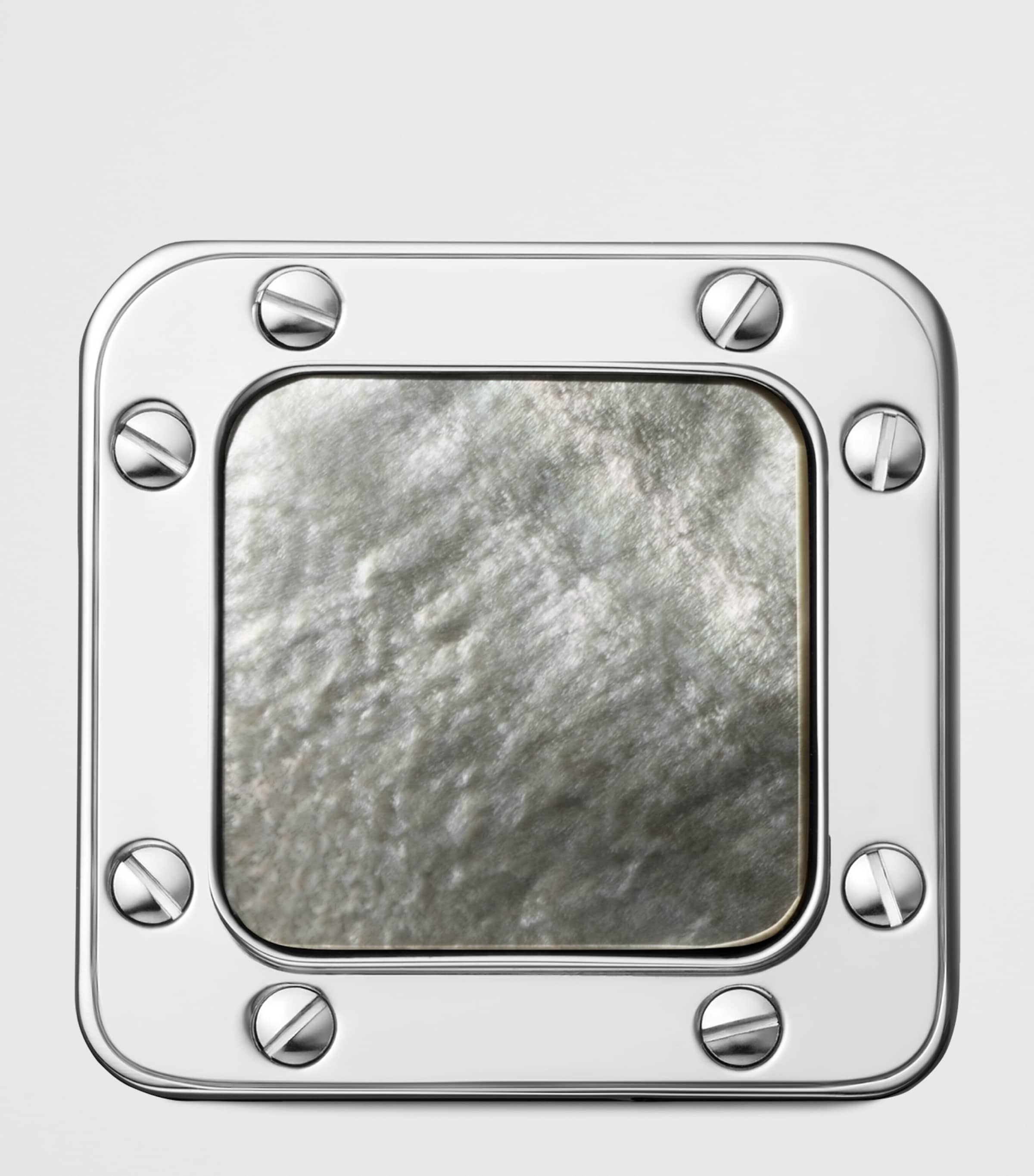 Cartier Sterling Silver and Mother-of-Pearl Santos de Cartier Cufflinks Silver Image 4