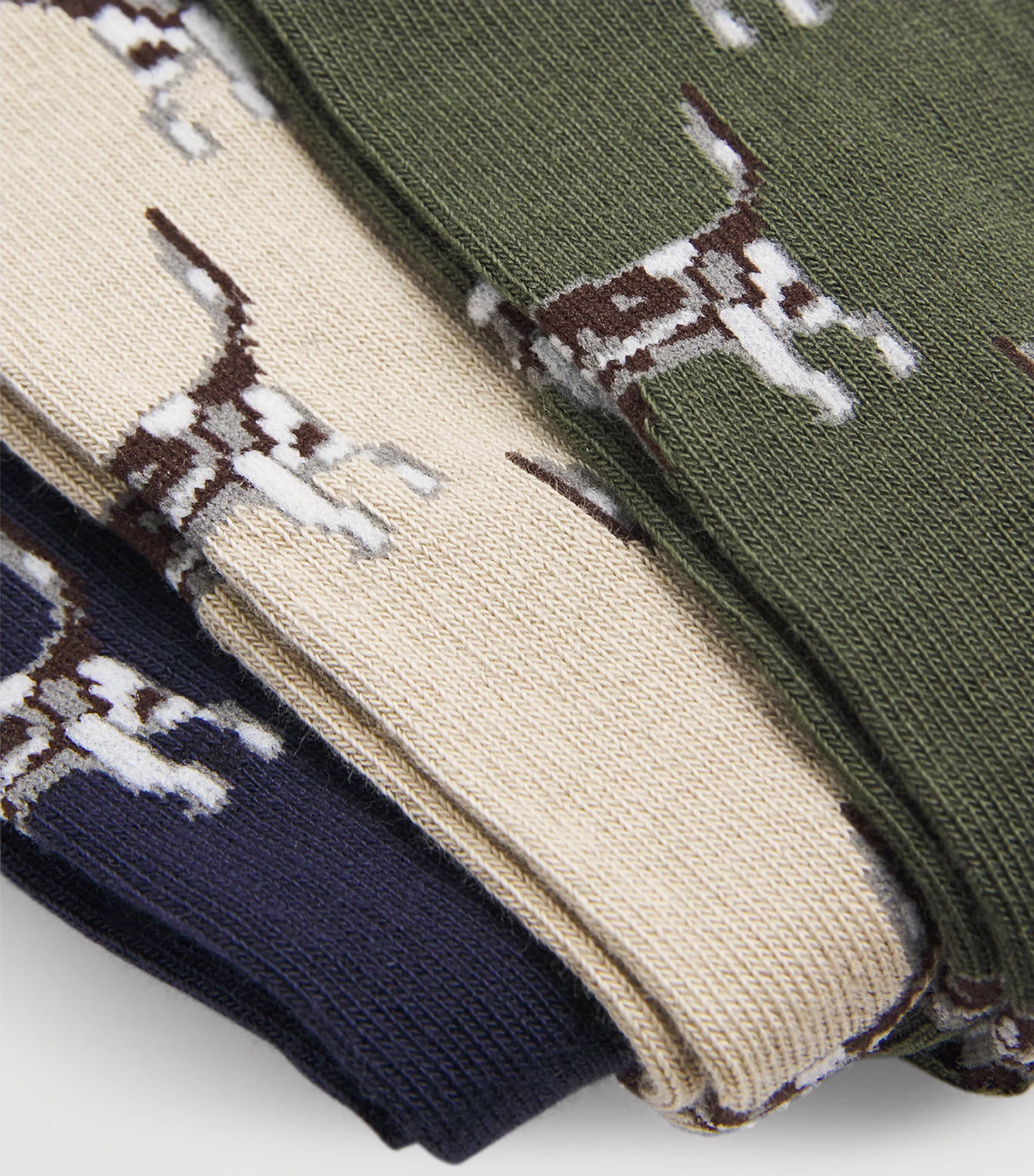 Pointer Dog Socks (Pack of 3) FOREST MIST Image 3