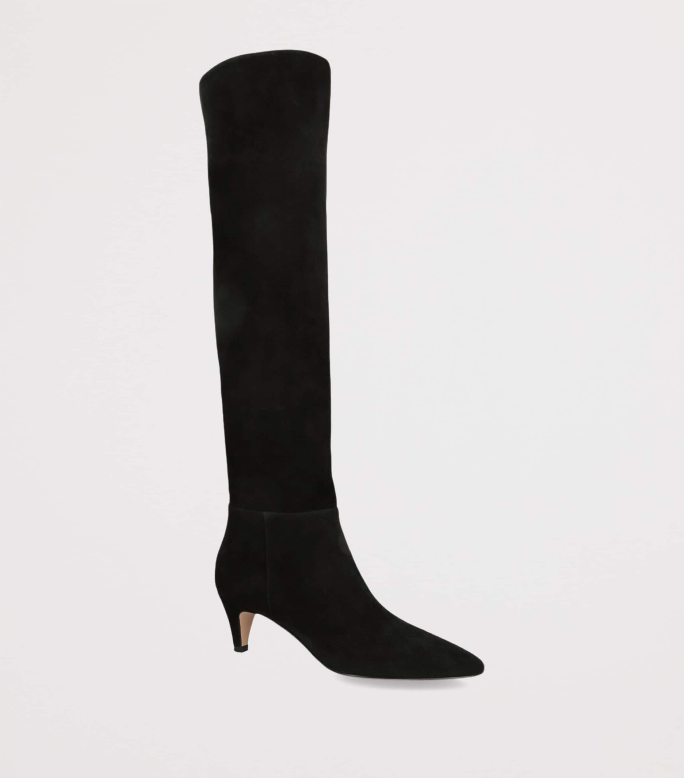 Suede Elise Knee-High Boots 55 BLACK Image 3