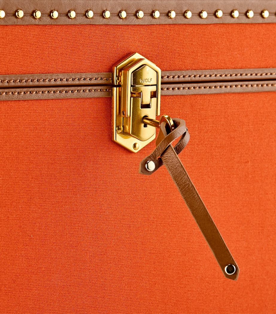 Canvas Ida Trunk Jewellery Box ORANGE Image 7